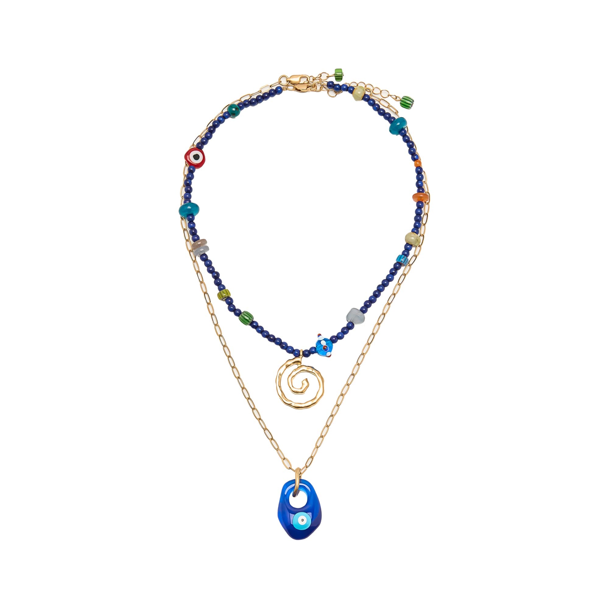 Set De Collares Con Eslabones Y Cuentas