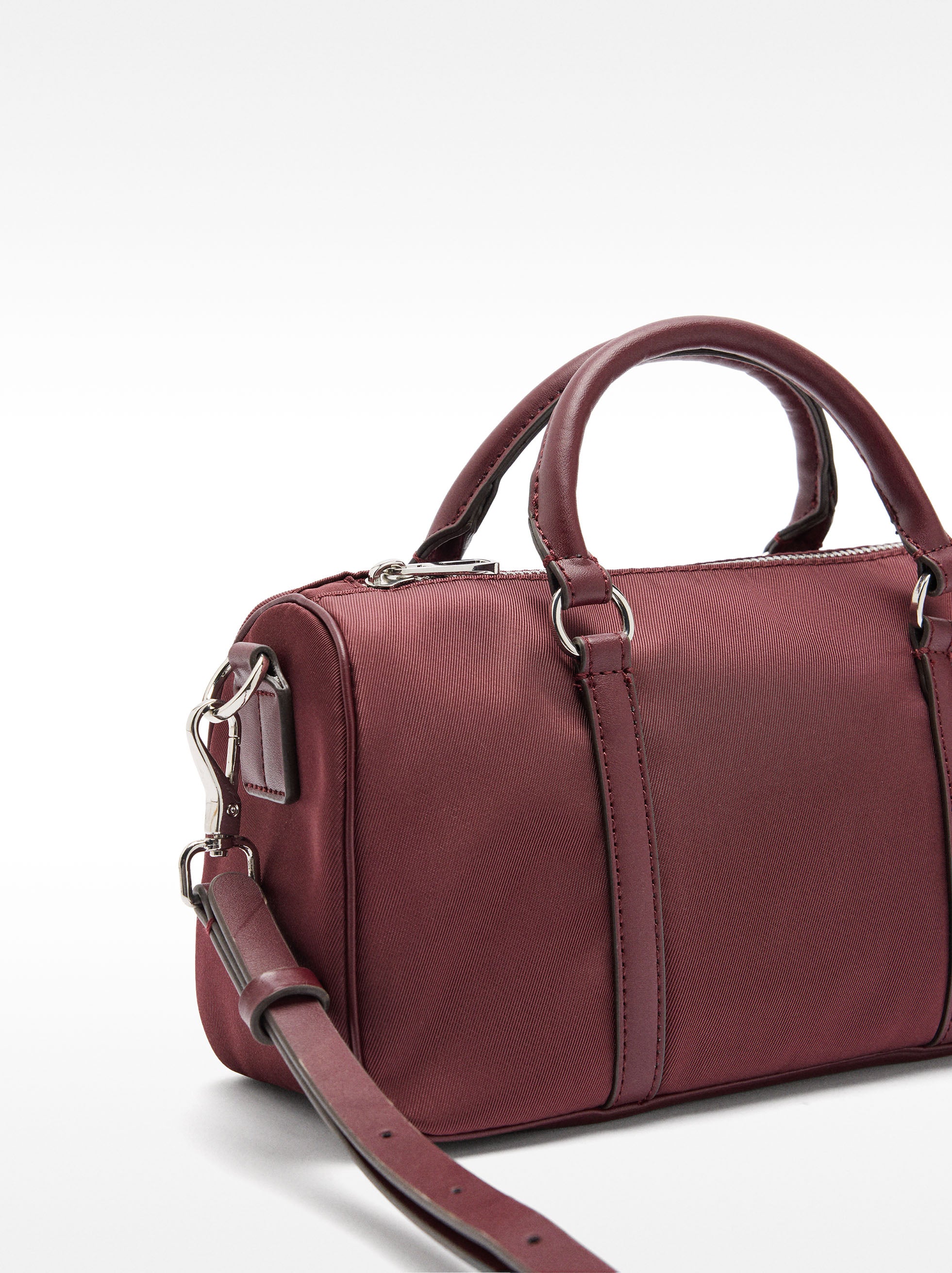 Bolso Tote De Nylon Com Bandolera