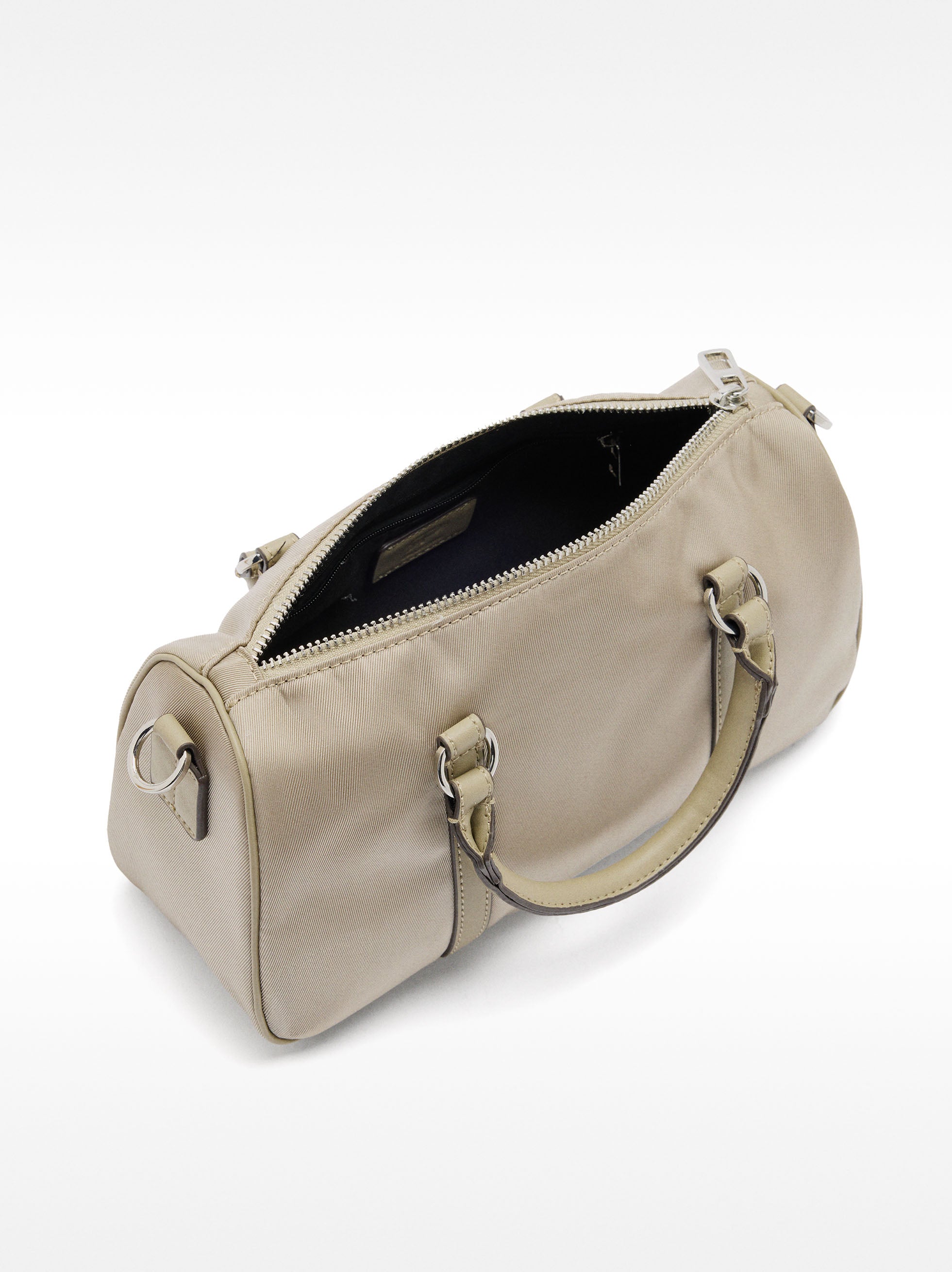 Bolso Tote De Nylon Com Bandolera