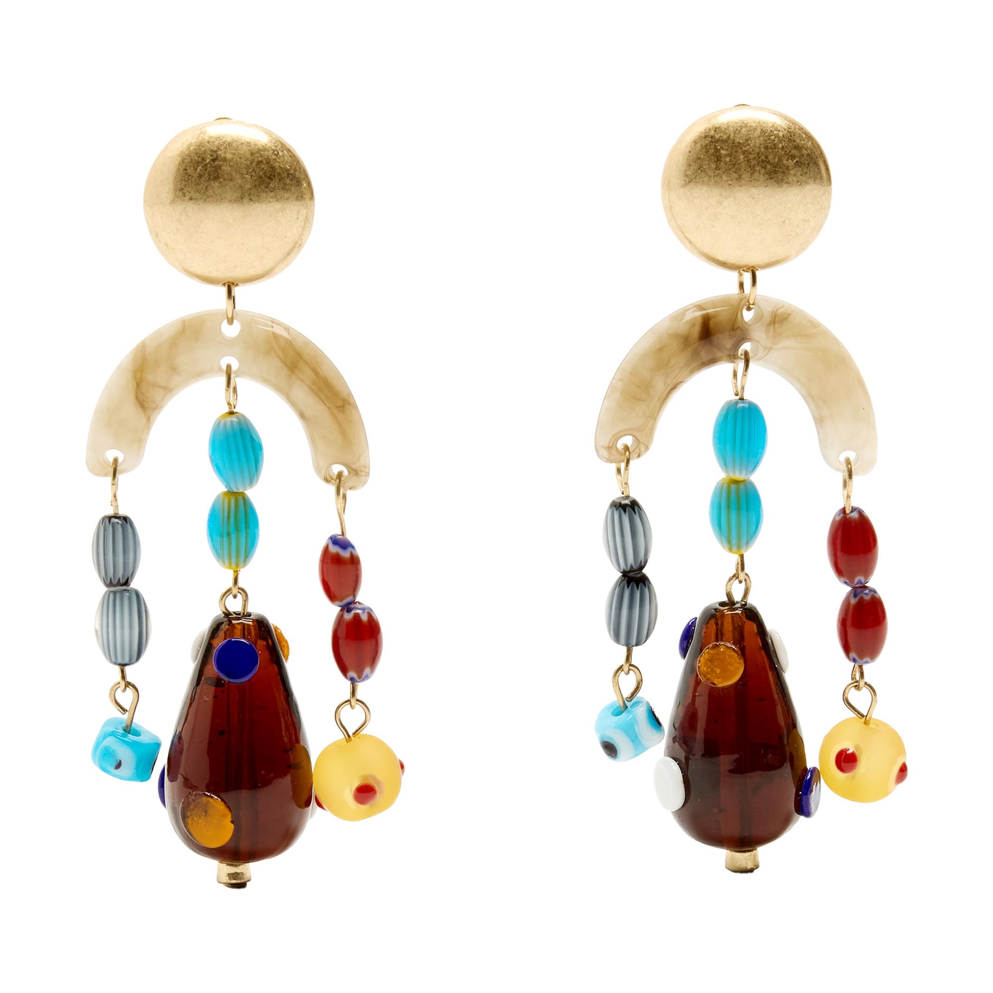 Pendientes Largos Con Vidrio