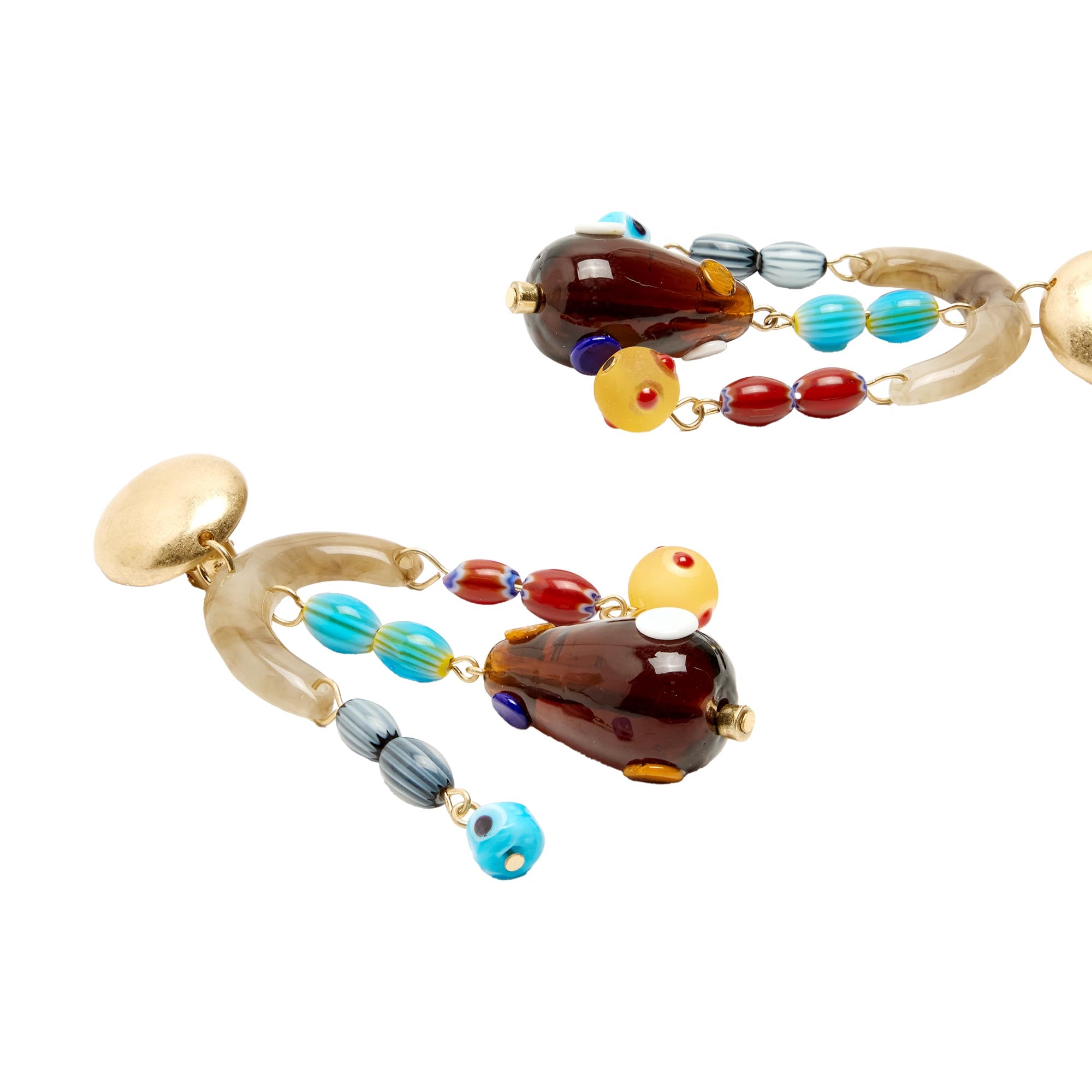 Pendientes Largos Con Vidrio