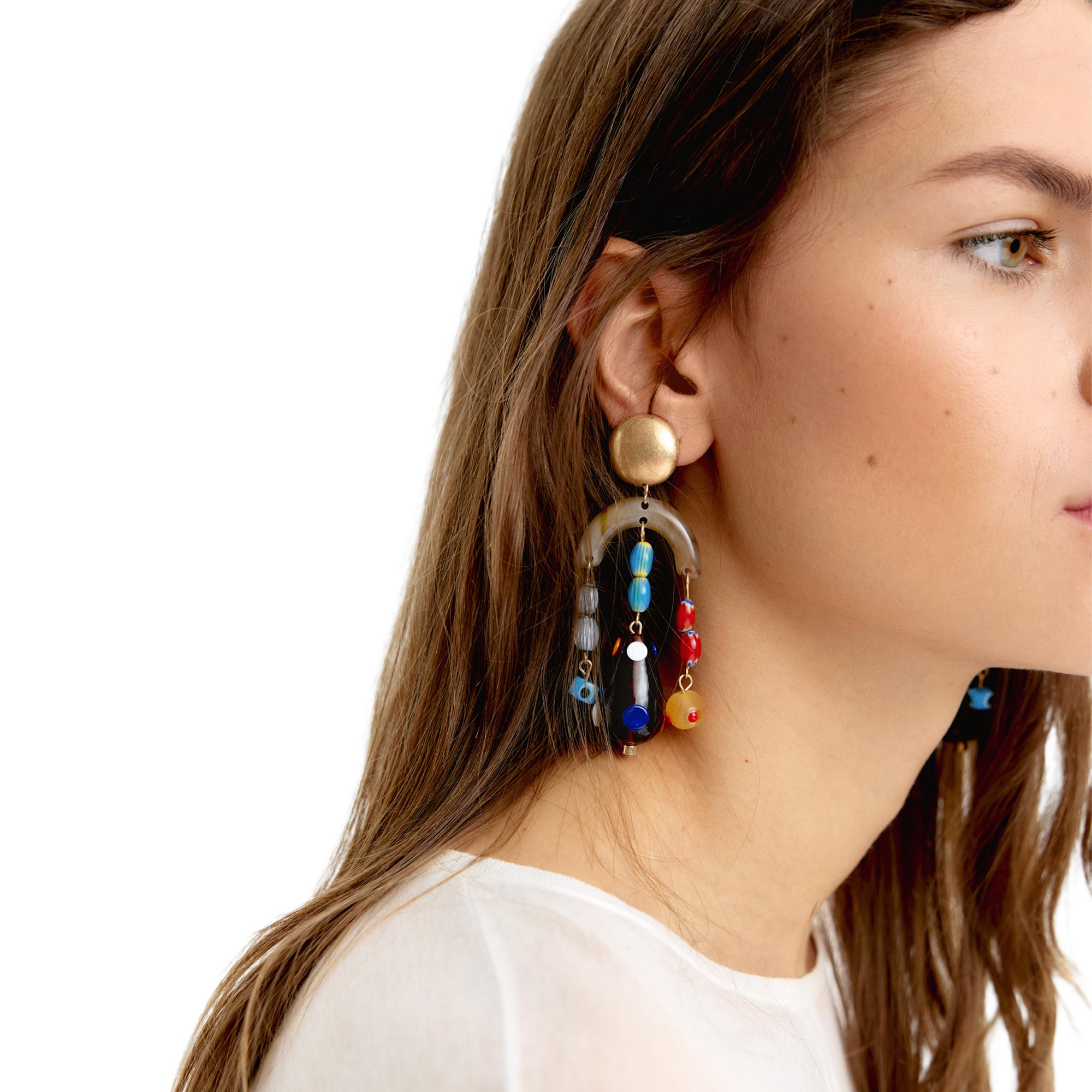 Pendientes Largos Con Vidrio