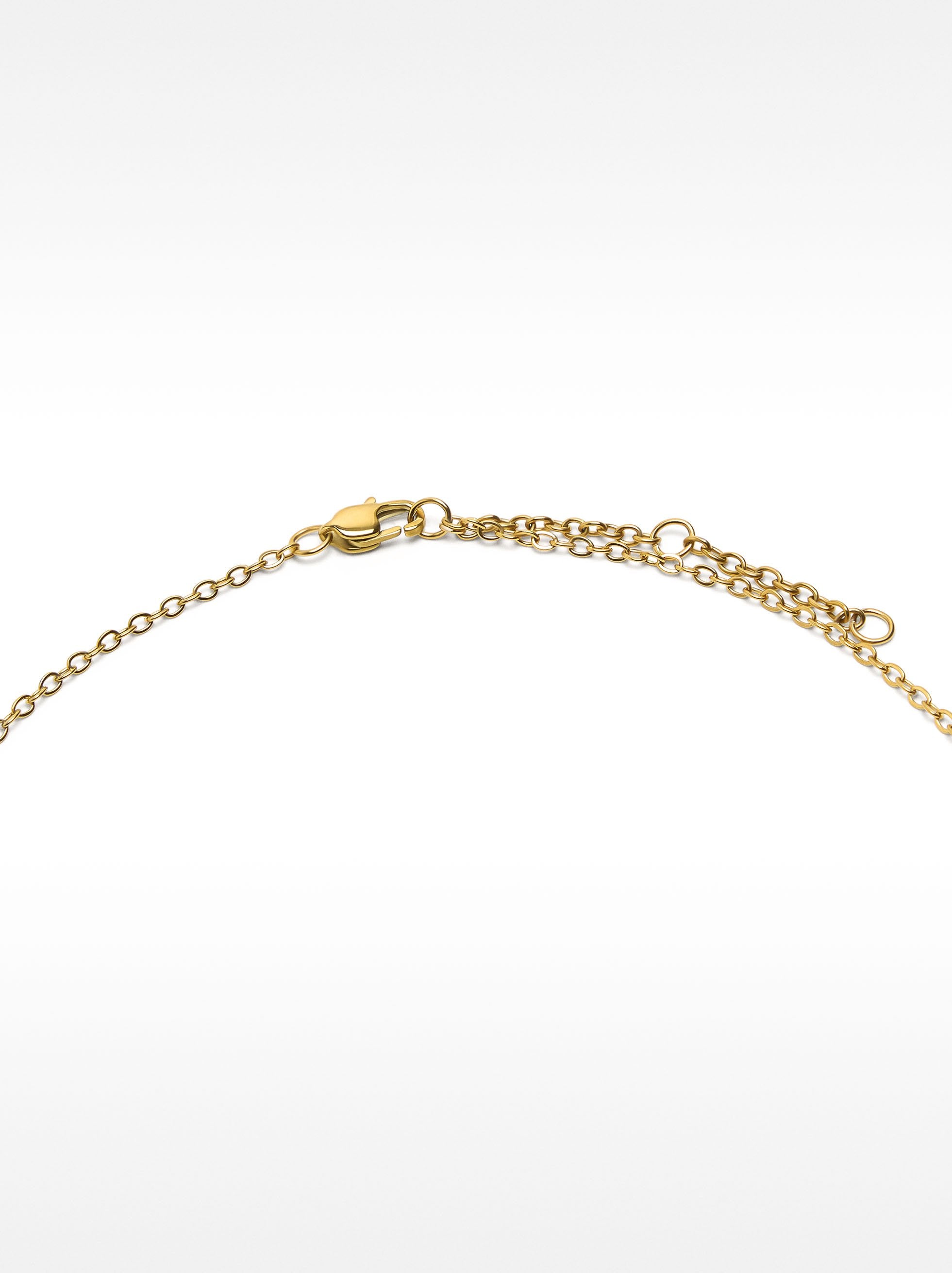 Collar Corto Con Perlas - Acero Inoxidable