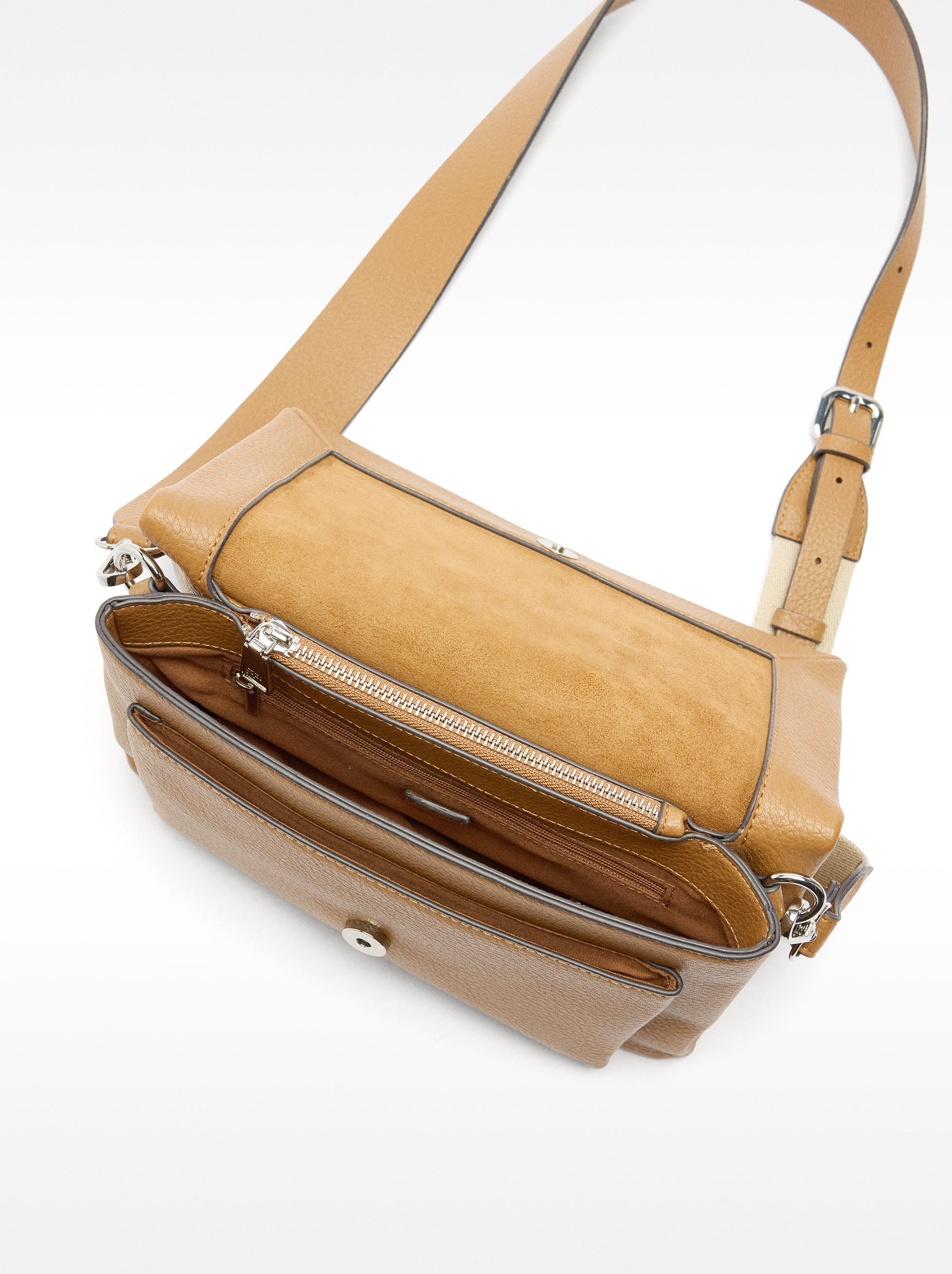 Bolso Bandolera Con Solapa