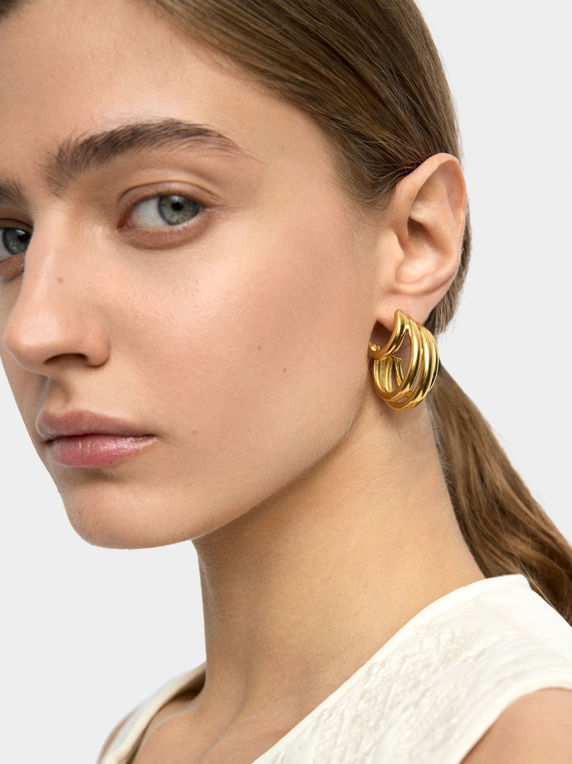 Aros Con Efecto Triple - Acero Inoxidable