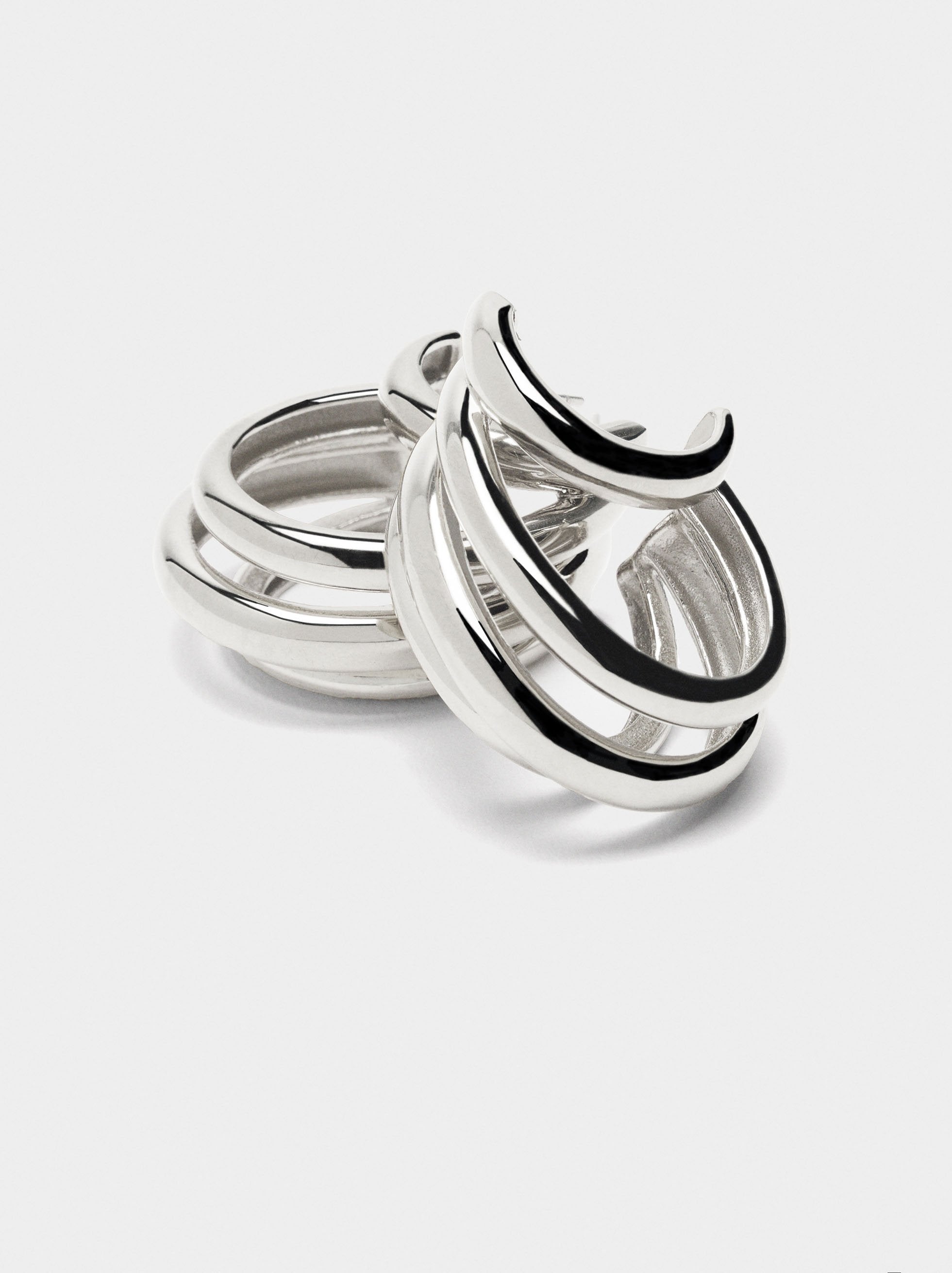 Aros Con Efecto Triple - Acero Inoxidable