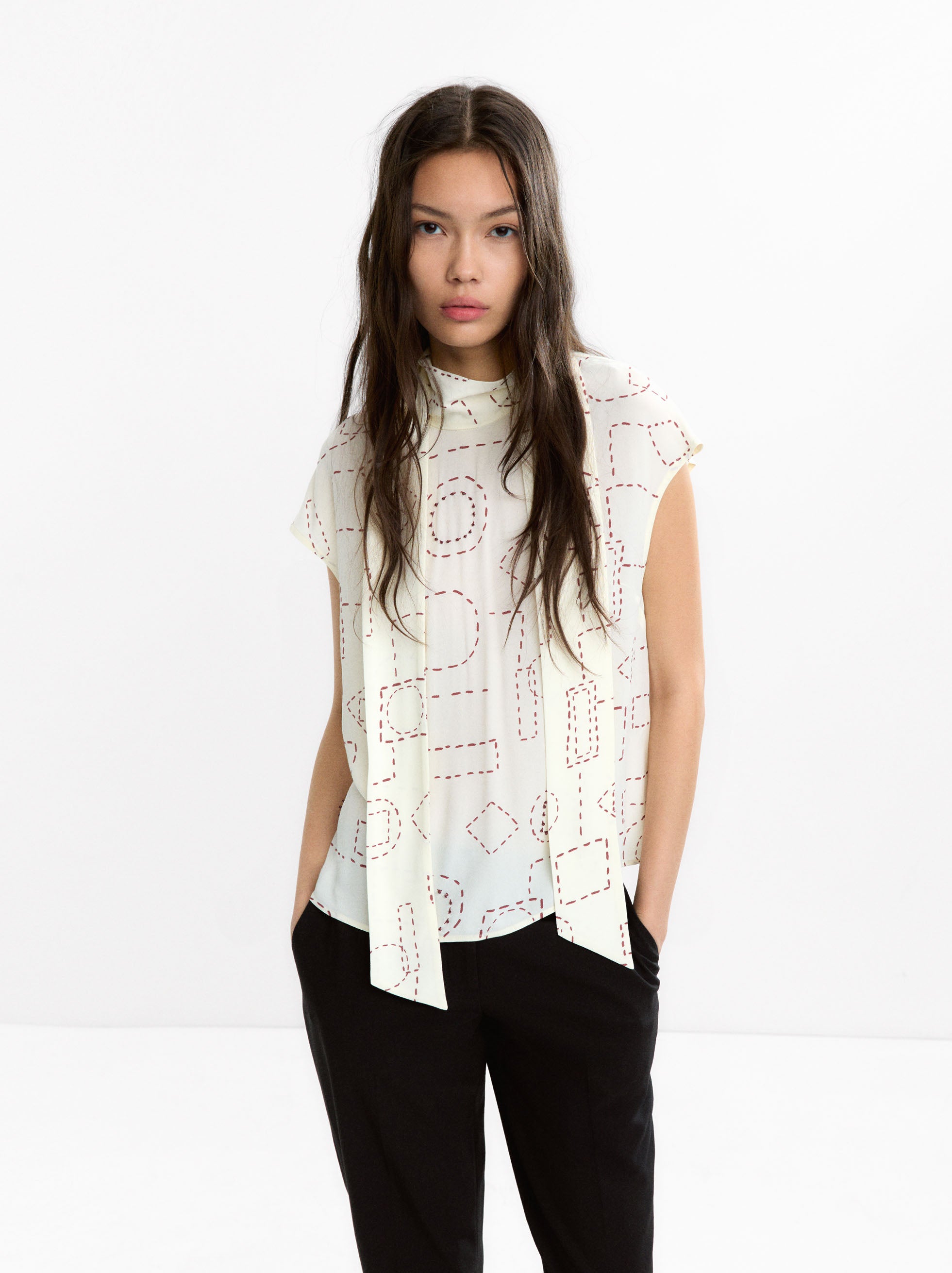 Top De Estampado De Pañuelo