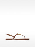 Sandalias Planas Con Tiras Y Detalle Metálico