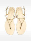 Sandalias Planas Con Tiras Y Detalle Metálico