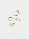 Set De Pendientes Asimétricos - Acero Inoxidable