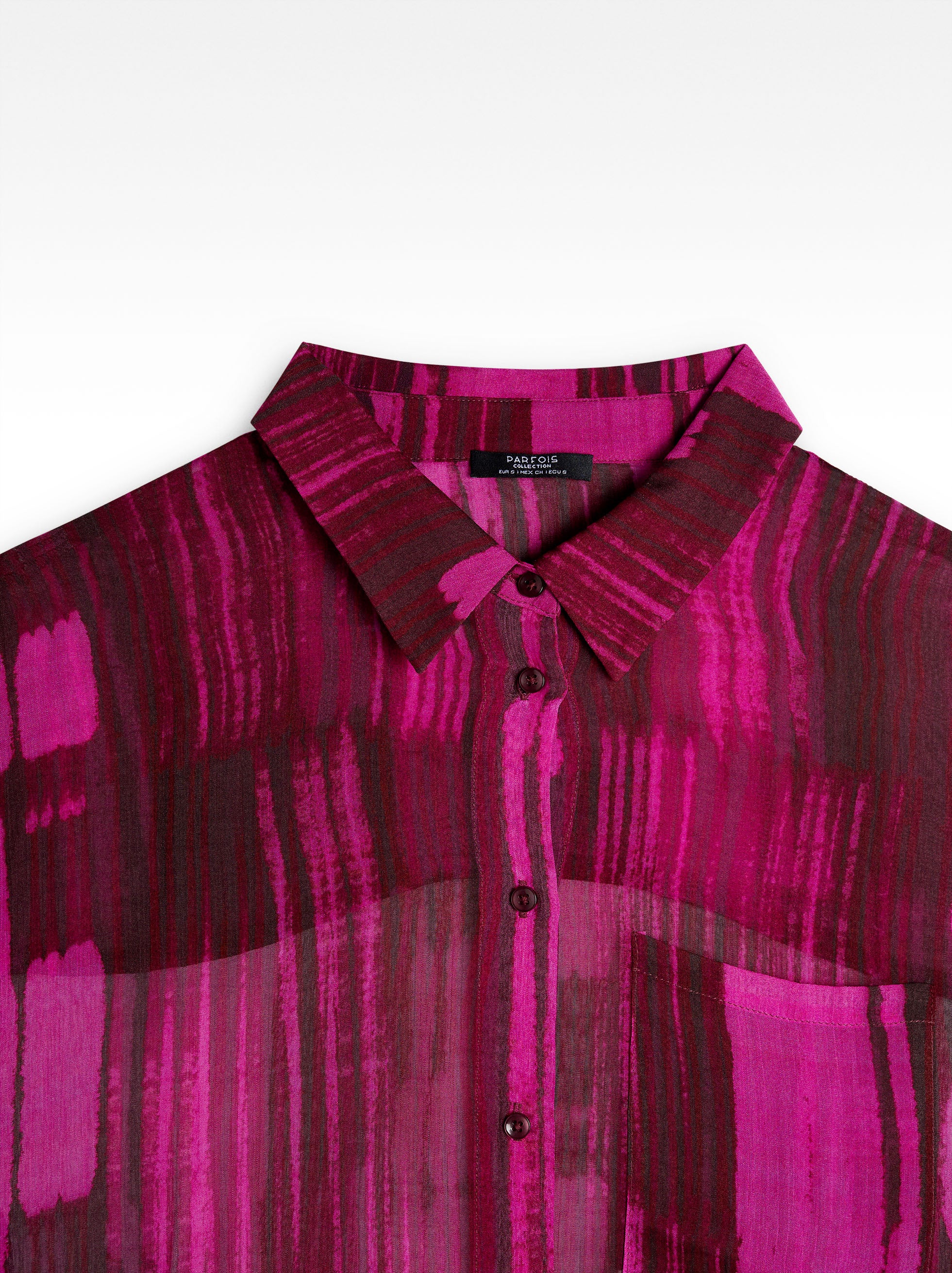 Camisa Estampada Semitransparente