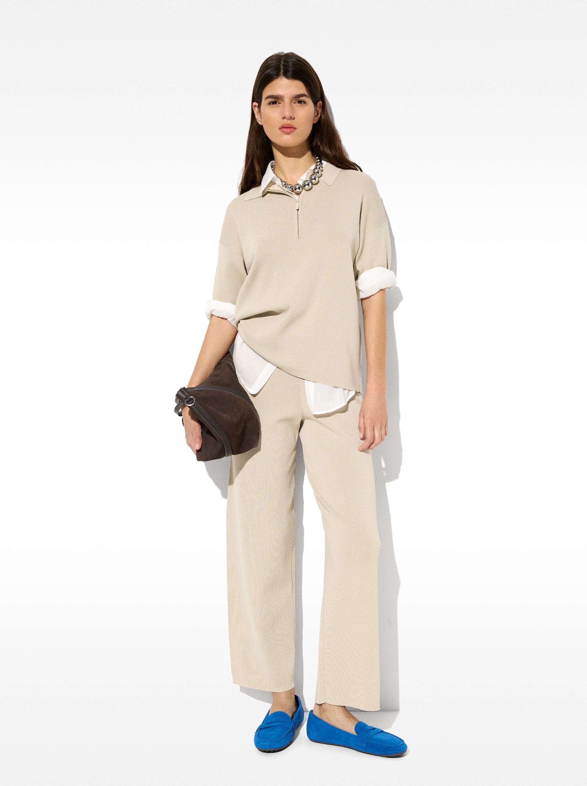 Pantalón De Punto Cintura Elástica