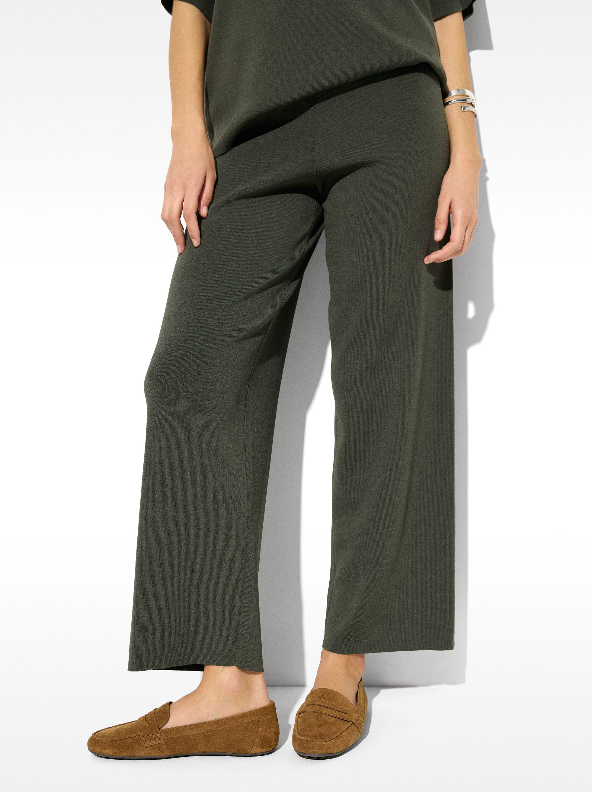 Pantalón De Punto Cintura Elástica