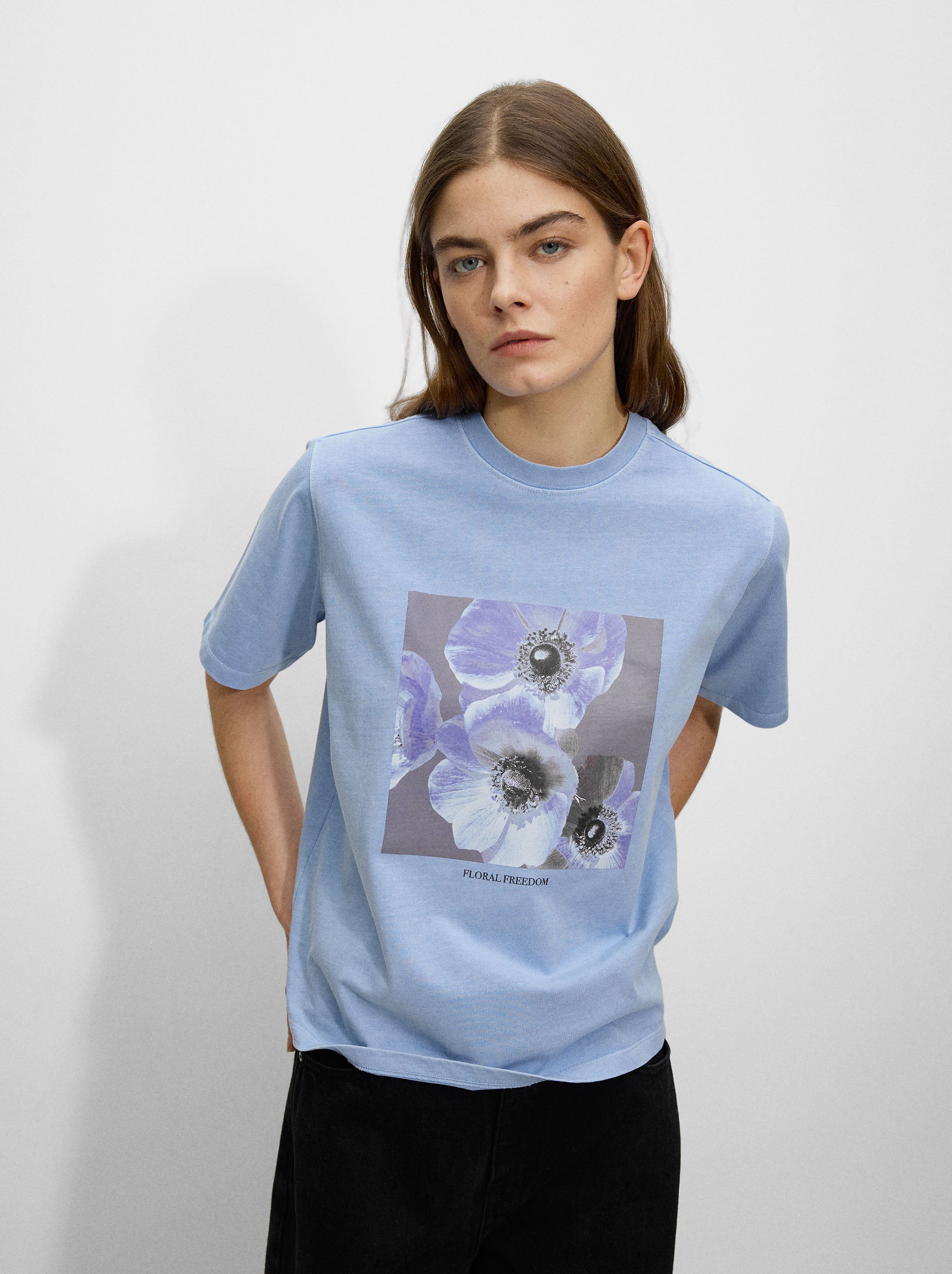Camiseta De Algodón Estampada