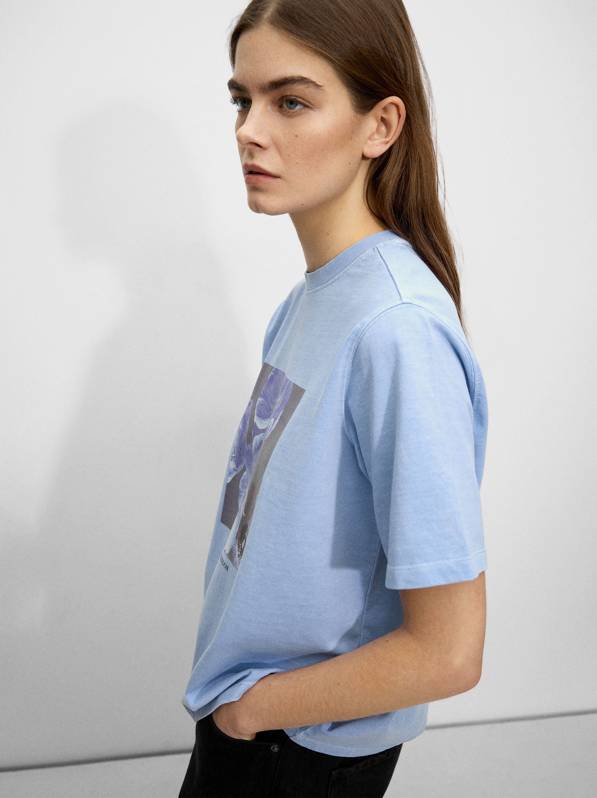 Camiseta De Algodón Estampada