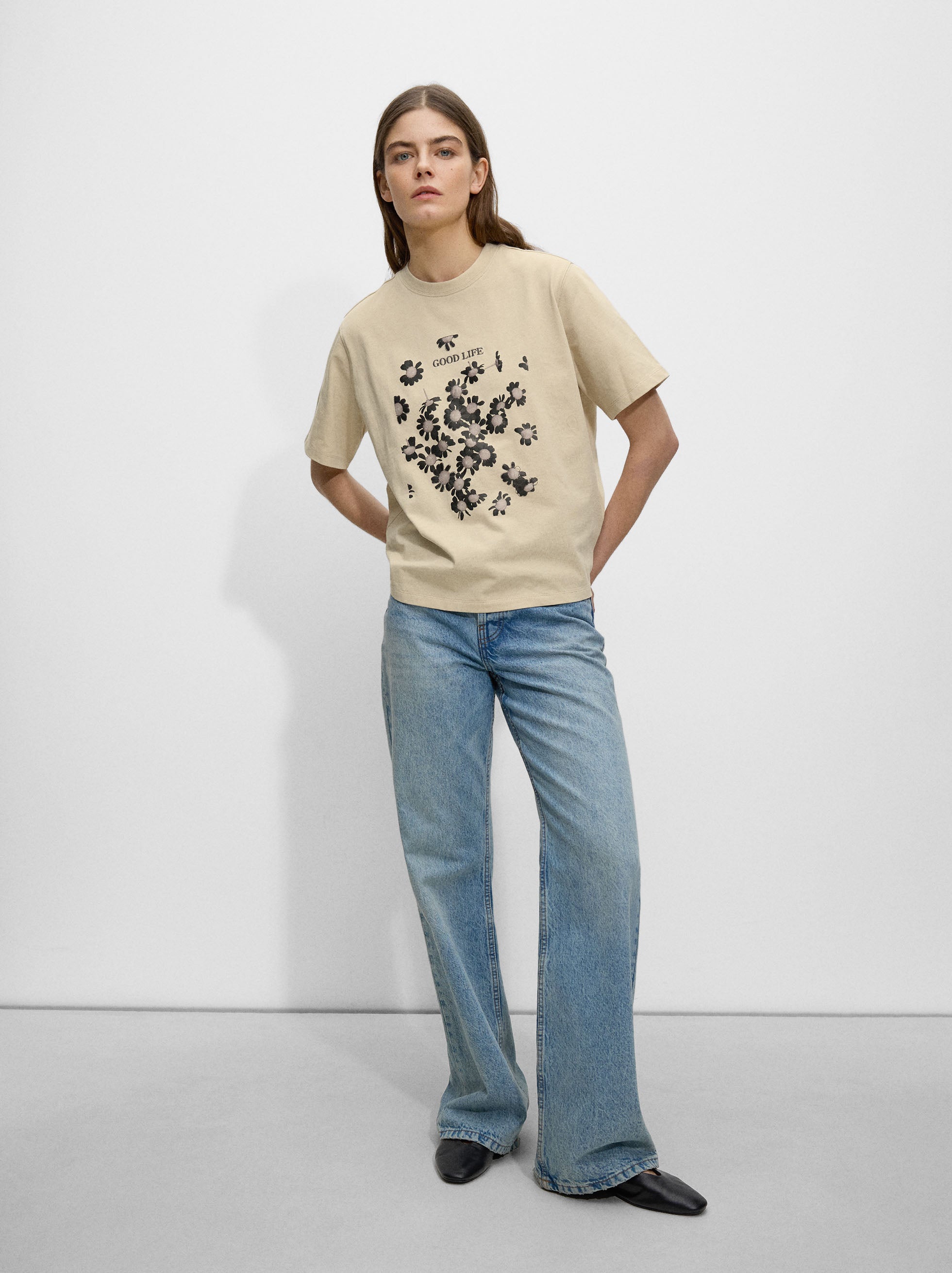 Camiseta De Algodón Estampada