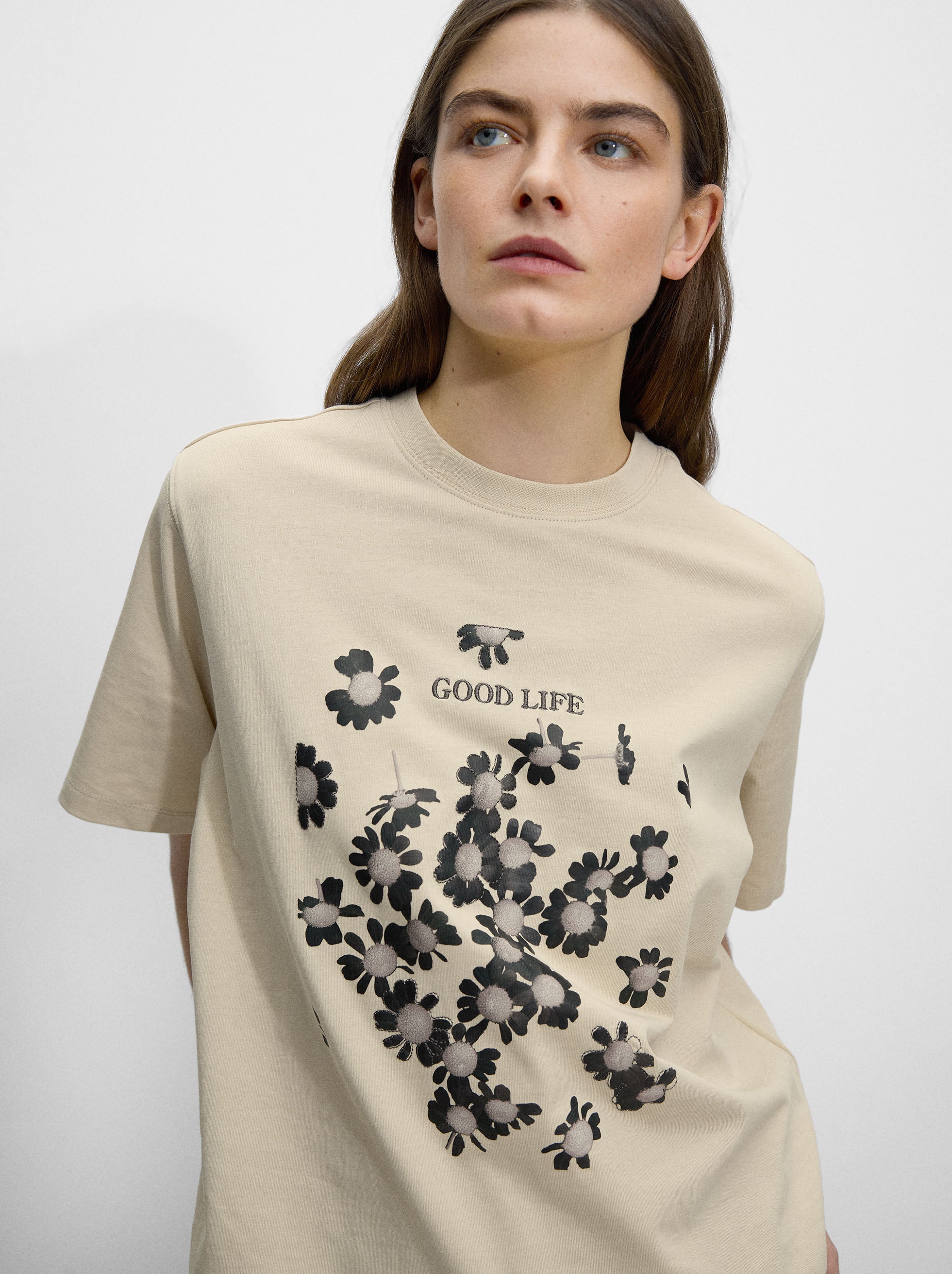 Camiseta De Algodón Estampada
