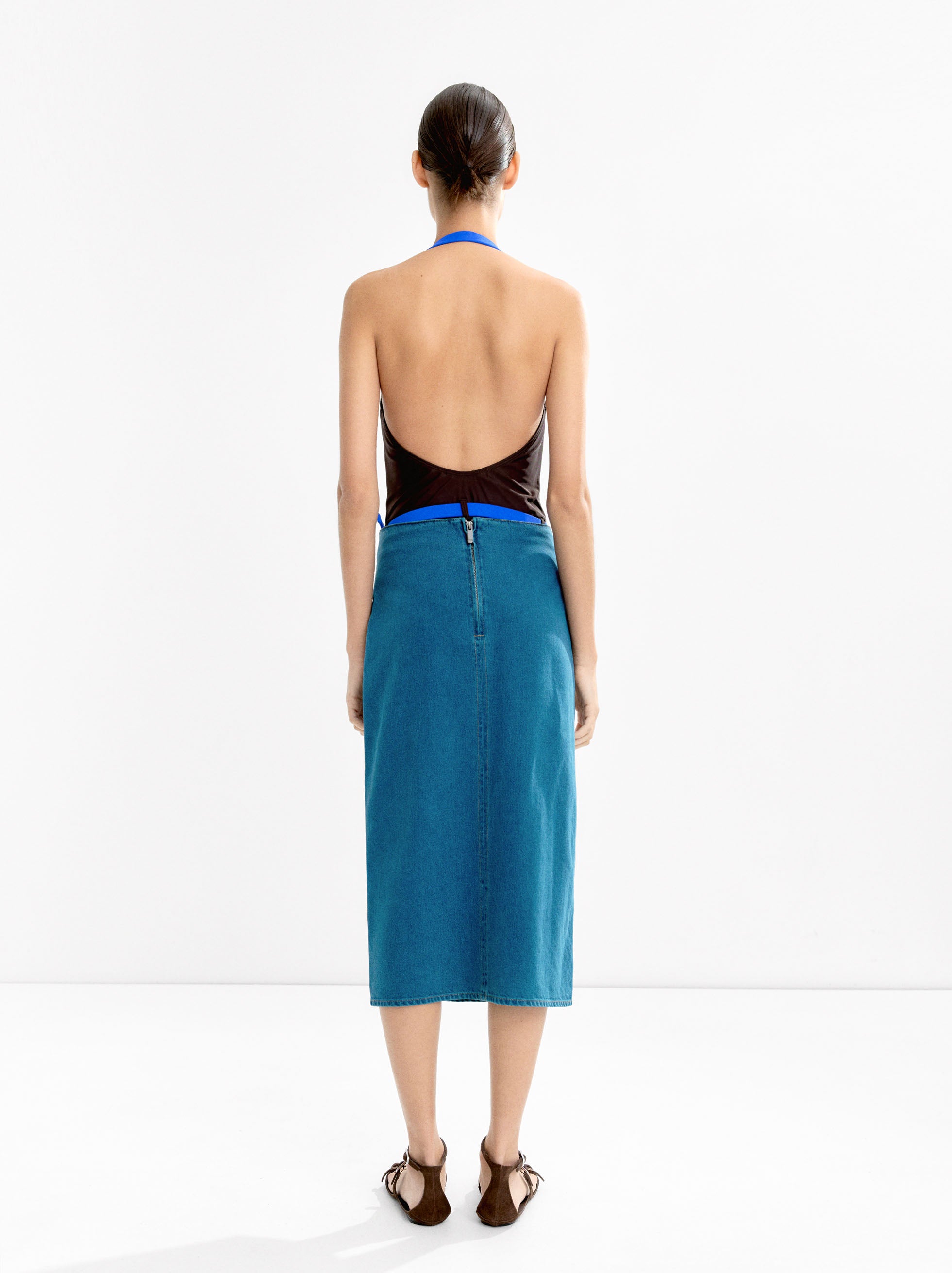 Falda De Algodón Con Cruce