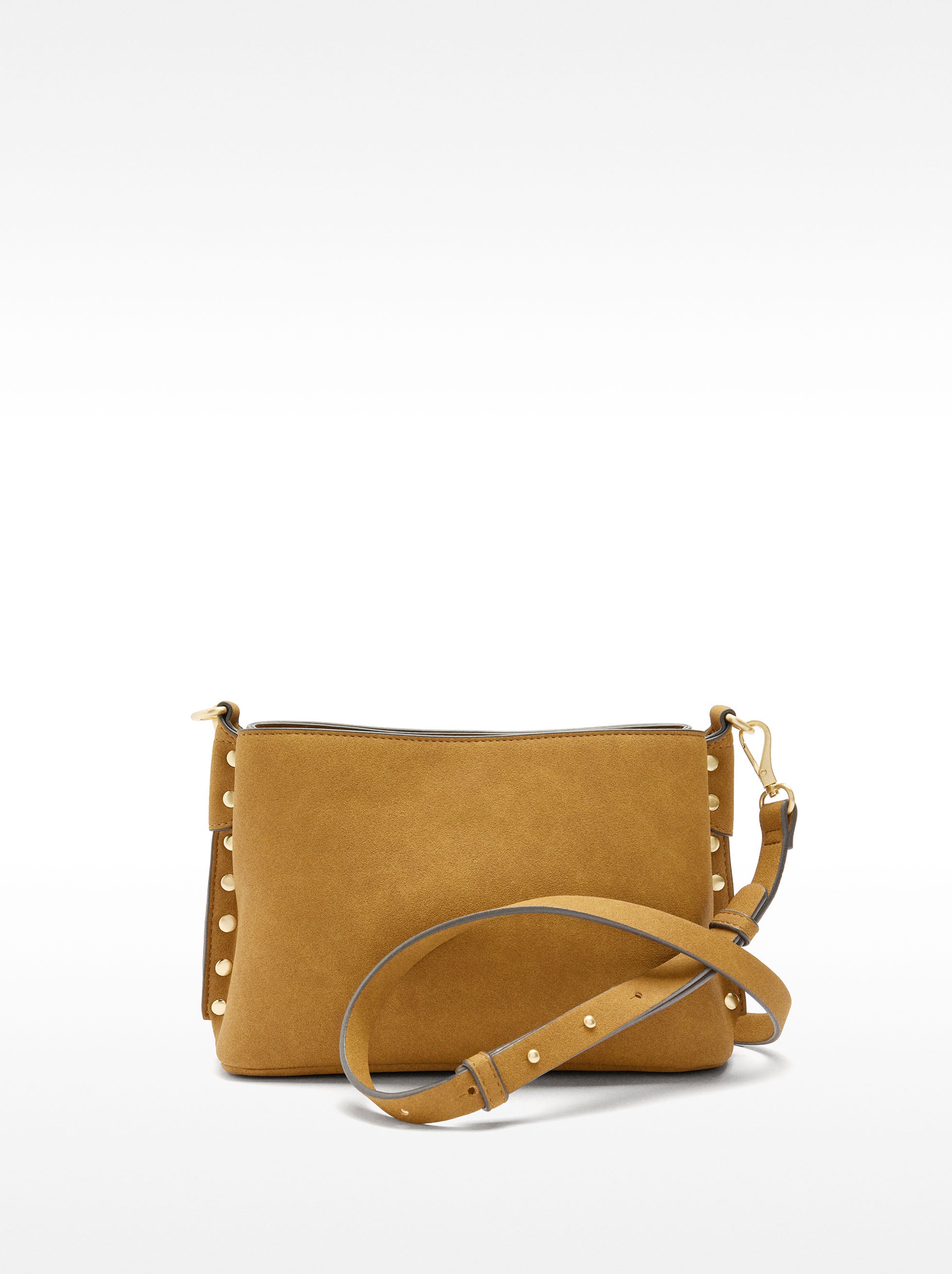 Bolso De Hombro Con Tachuelas Y Efecto Piel