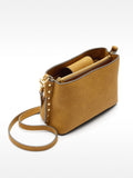 Bolso De Hombro Con Tachuelas Y Efecto Piel