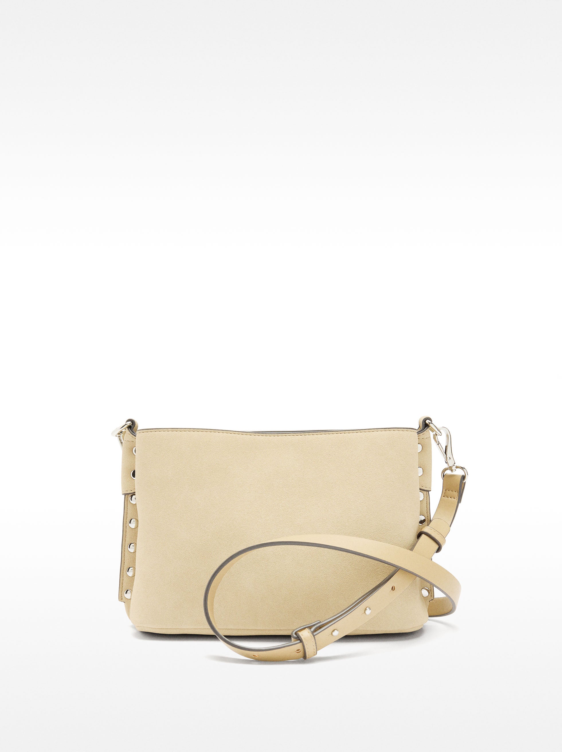 Bolso De Hombro Con Tachuelas Y Efecto Piel