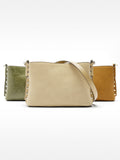 Bolso De Hombro Con Tachuelas Y Efecto Piel
