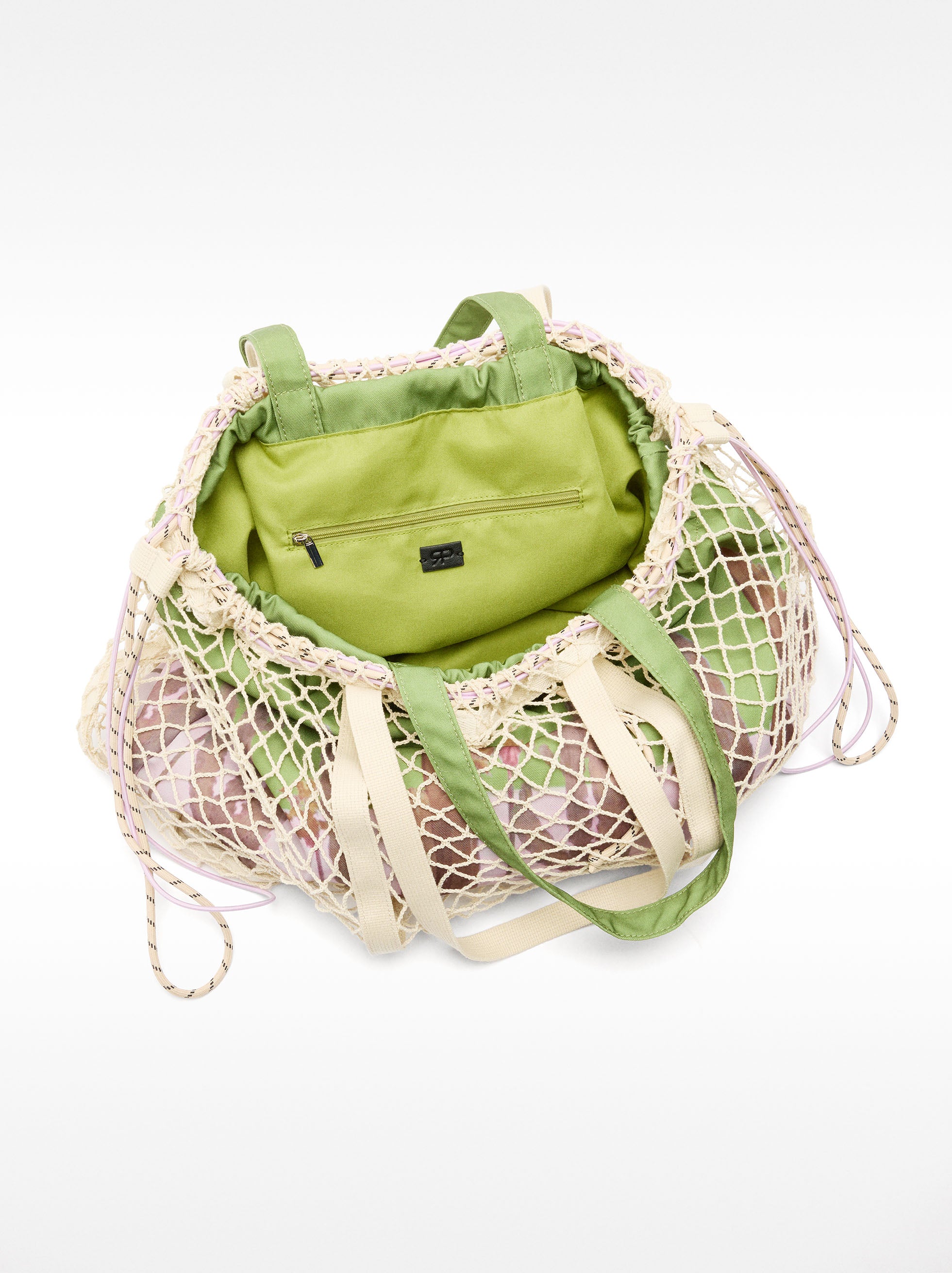 Bolso De Rejilla Con Bolsa Extraíble