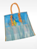 Bolso Shopper De Rejilla Con Estampado