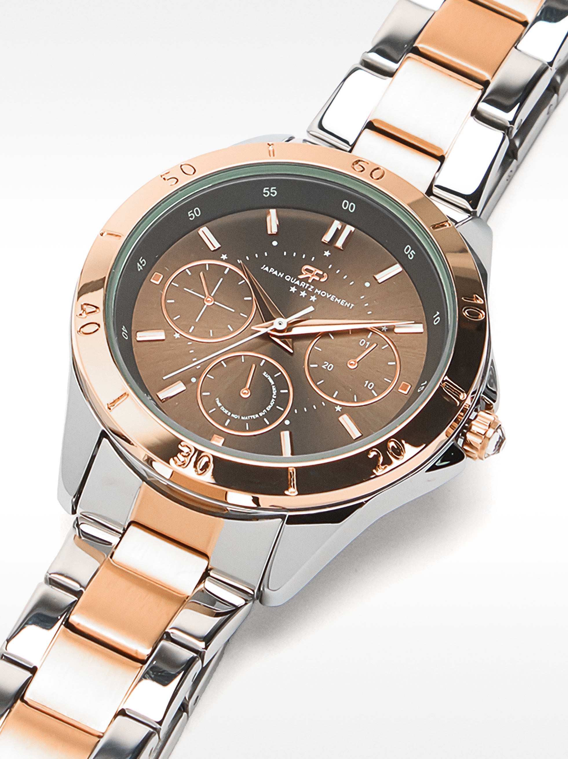Reloj De Pulsera De Acero Inoxidable Bicolor