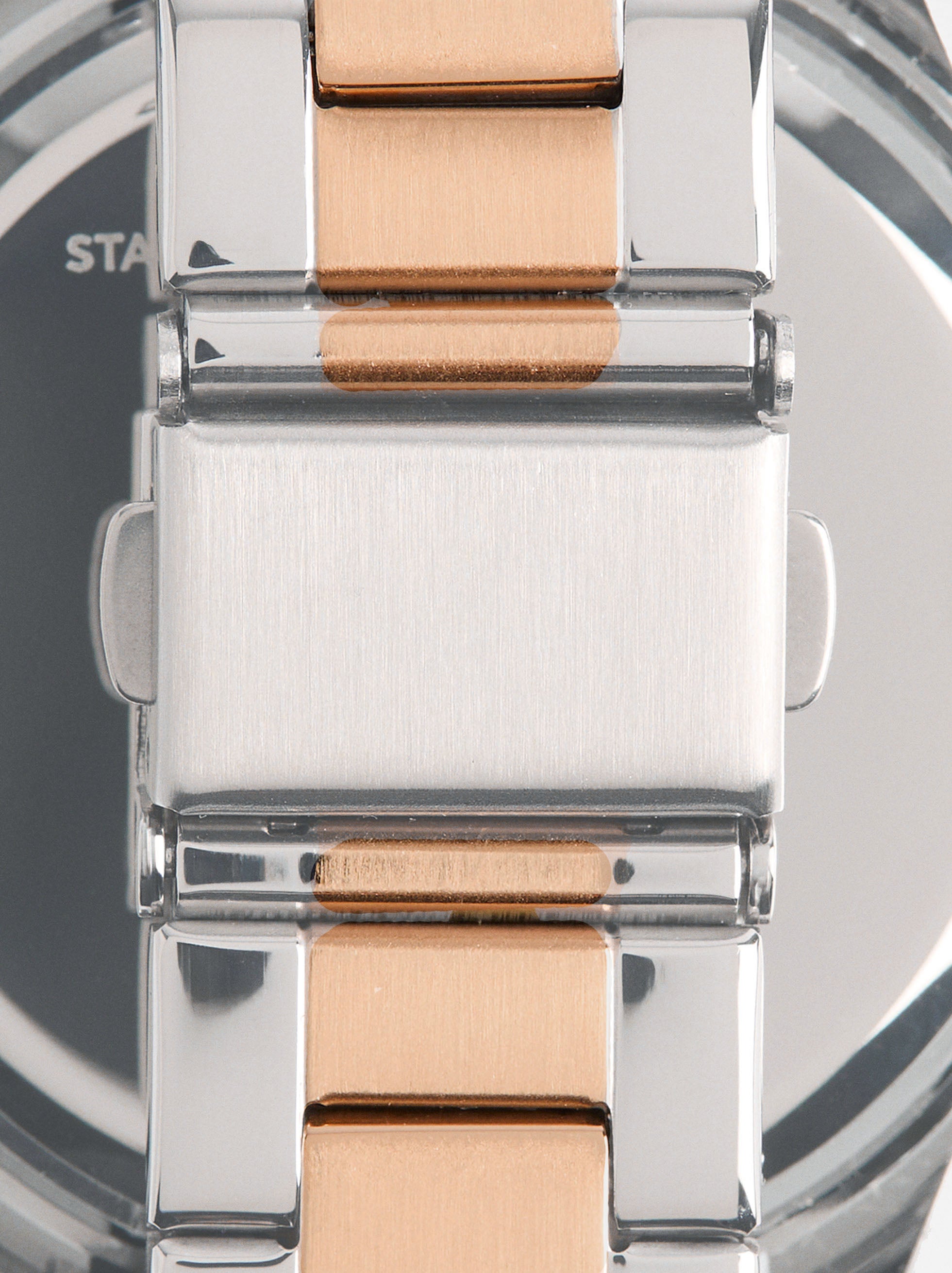 Reloj De Pulsera De Acero Inoxidable Bicolor