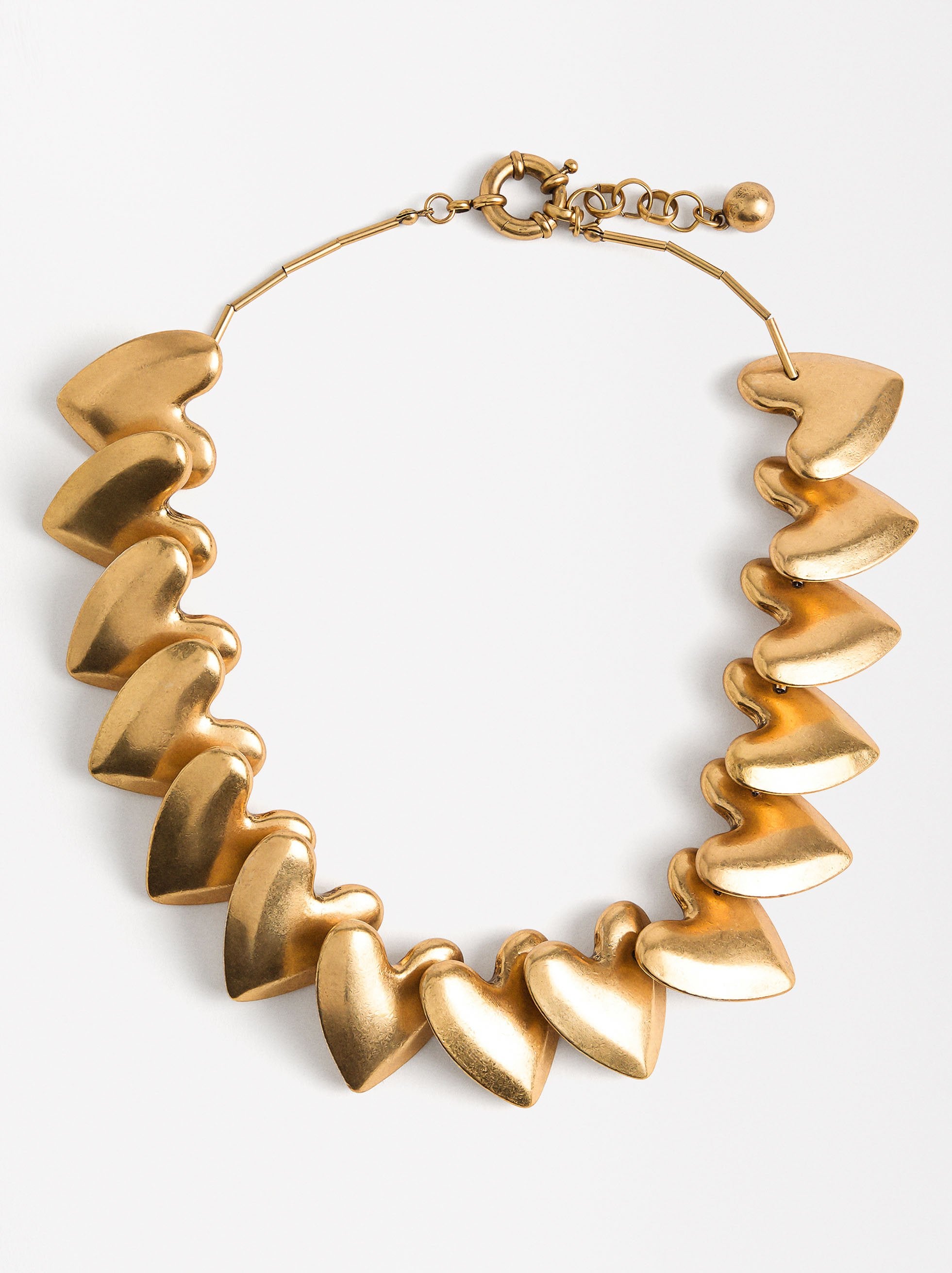 Collar Corto Con Corazones