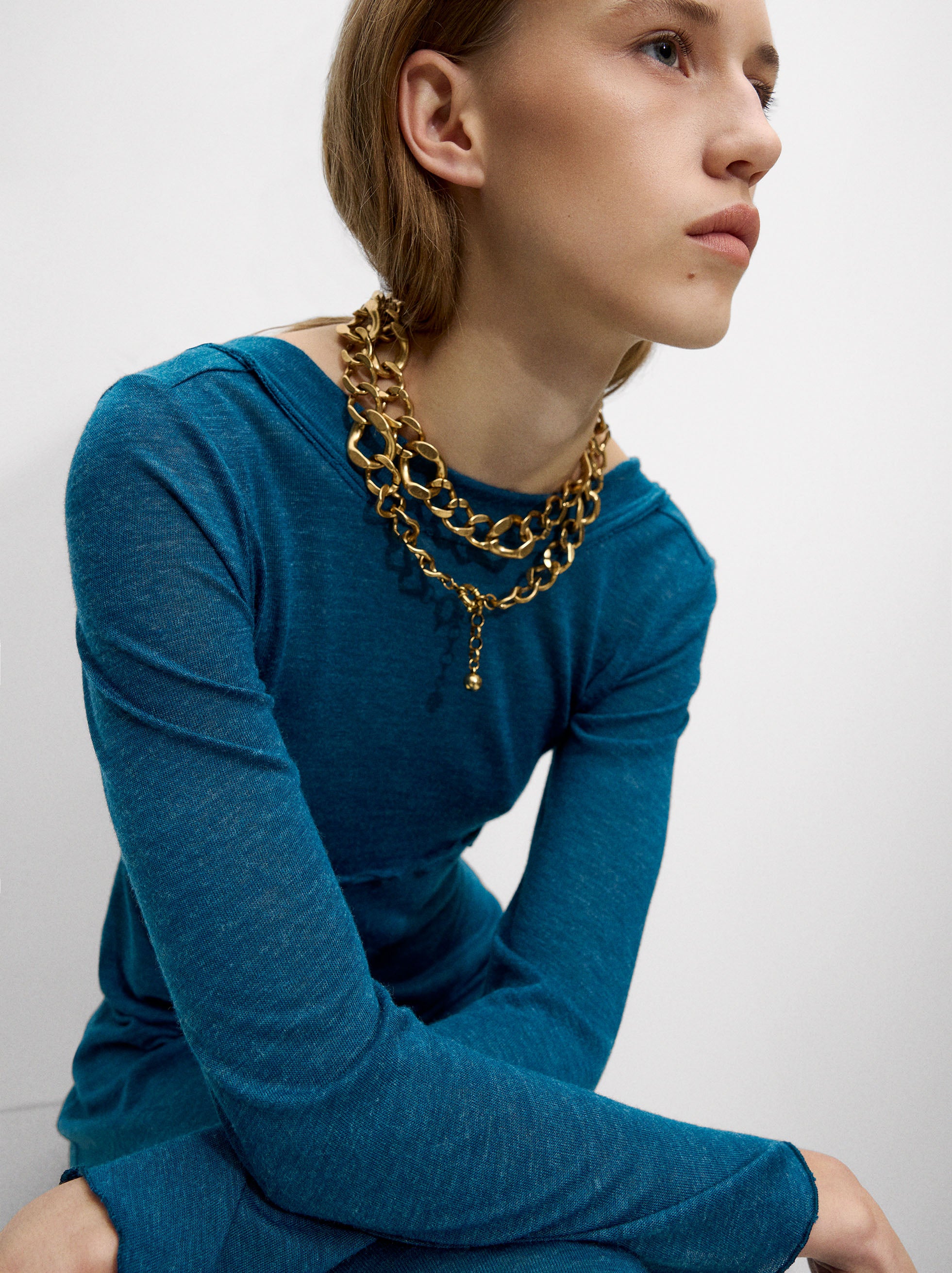 Collar Largo De Eslabones