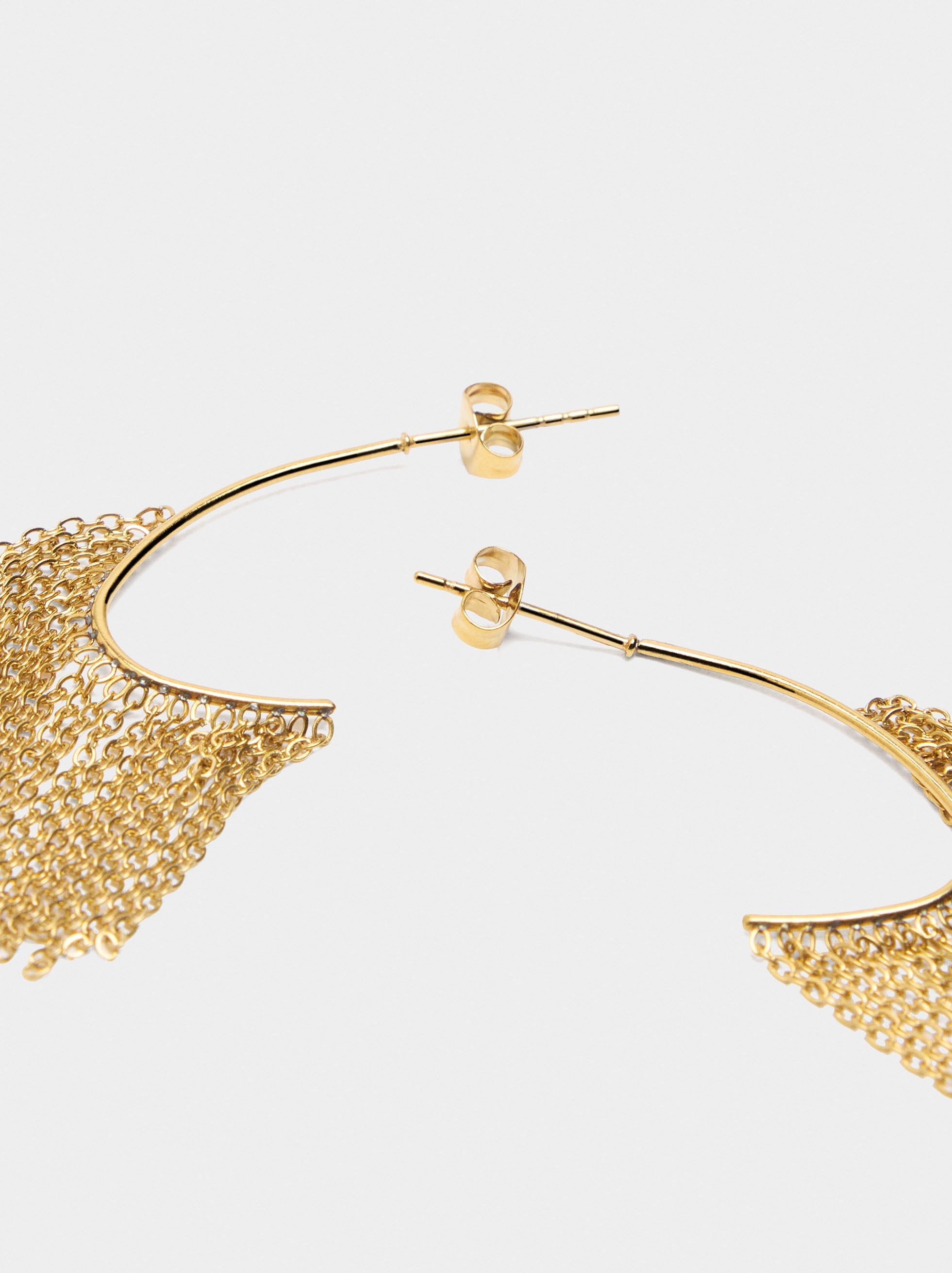Pendientes Con Cadenas - Acero Inoxidable
