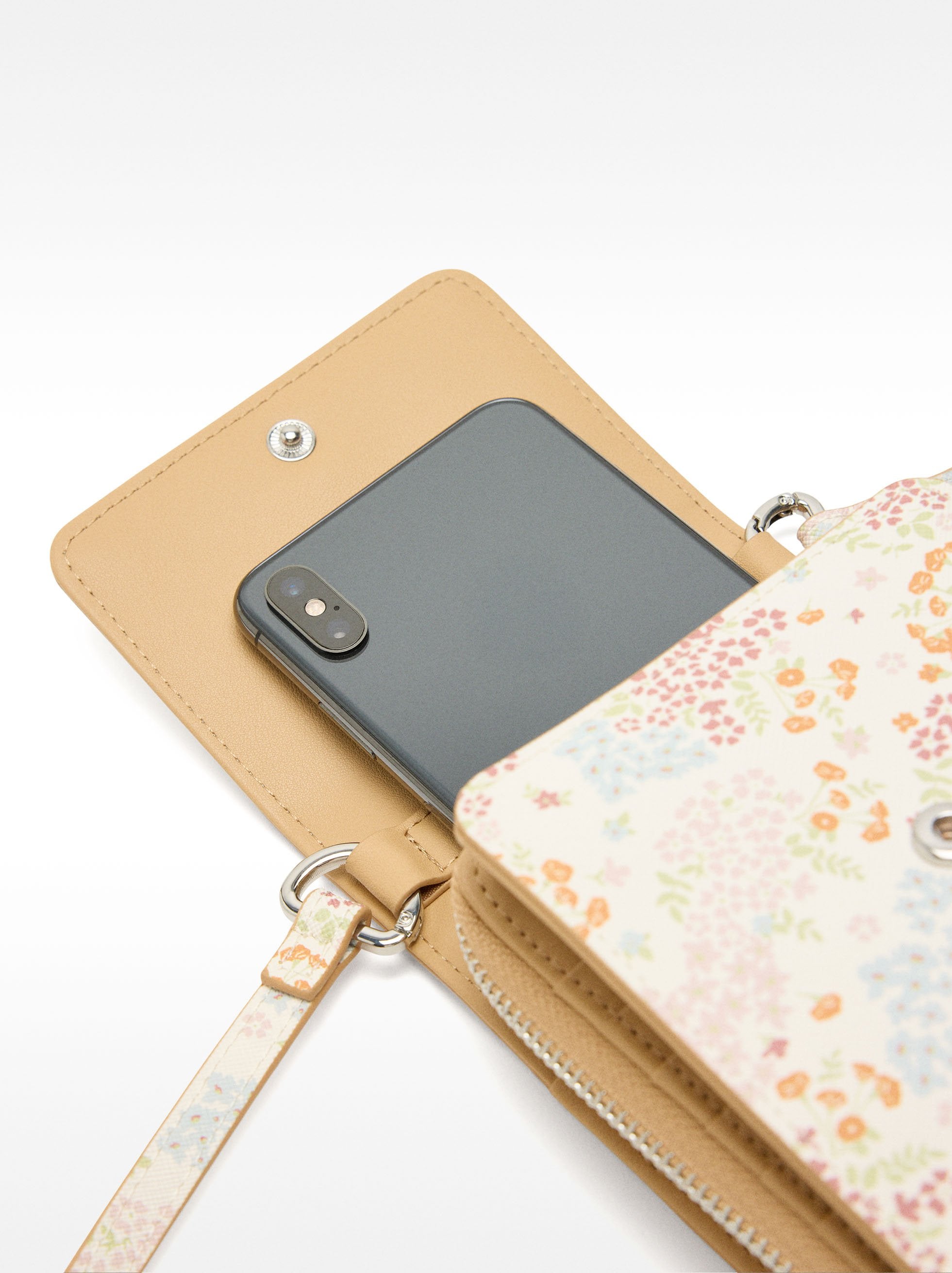 Bolsa Para Teléfono Estampado Floral