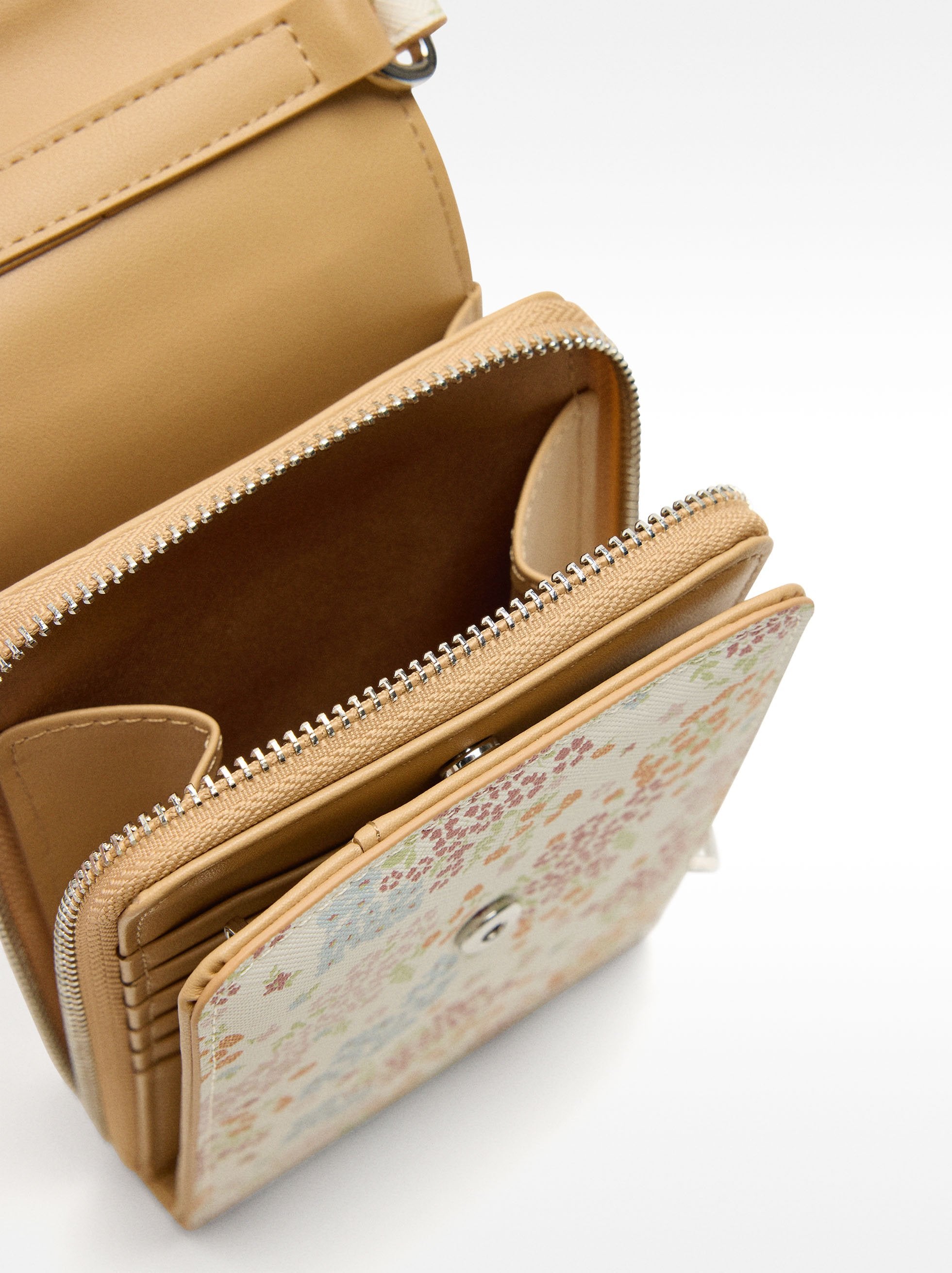 Bolsa Para Teléfono Estampado Floral