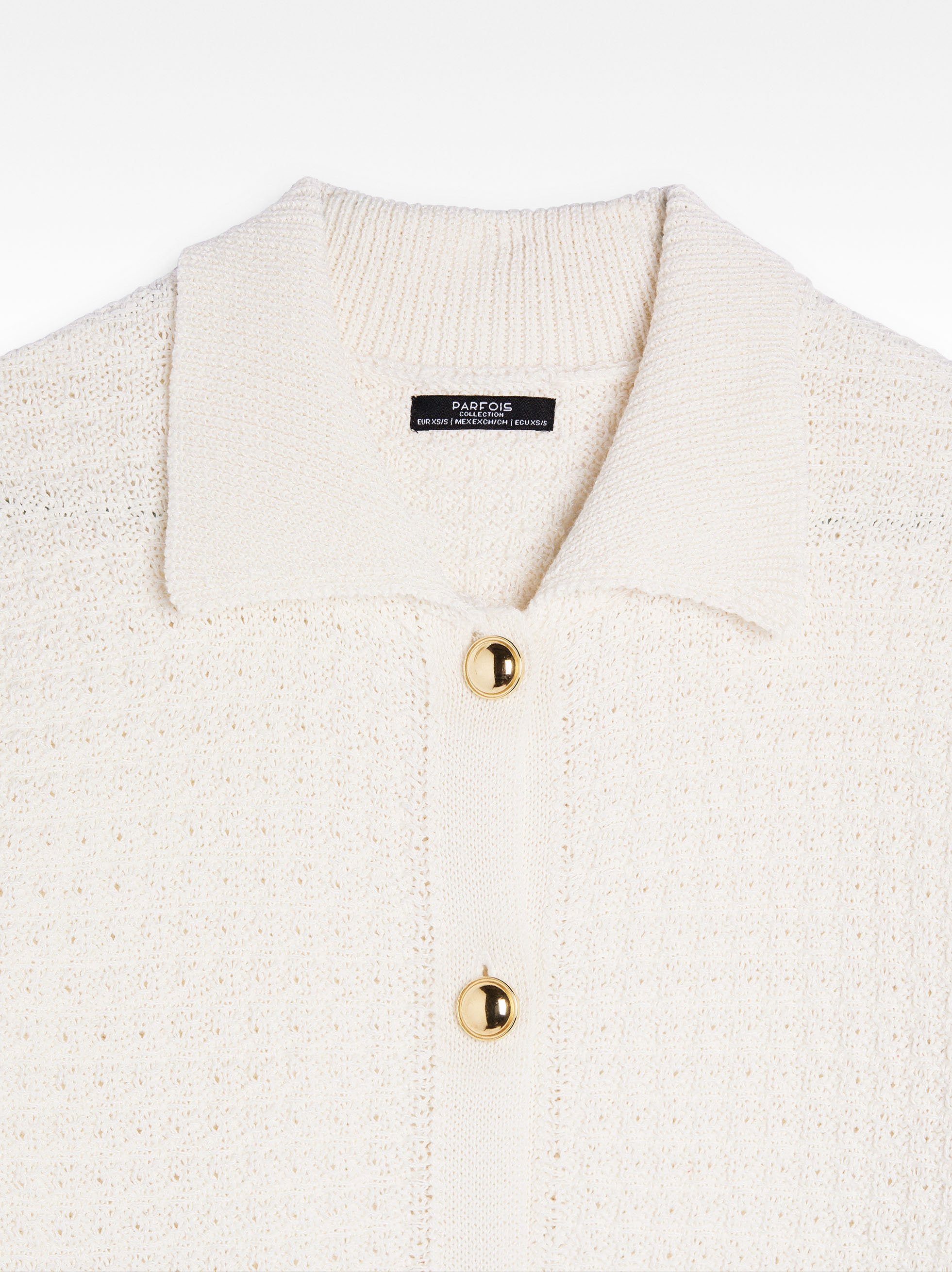 Cárdigan De Punto Con Textura