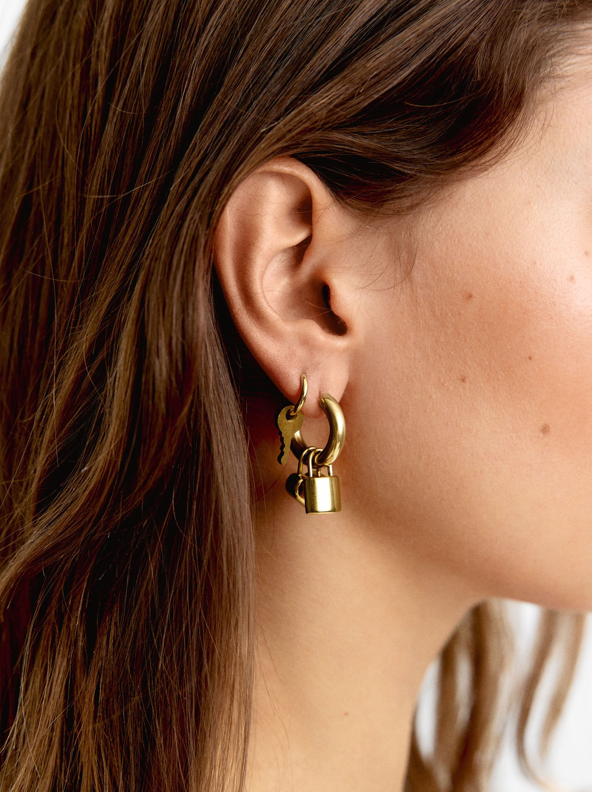 Aro Individual Candado Y Corazón - Acero Inoxidable