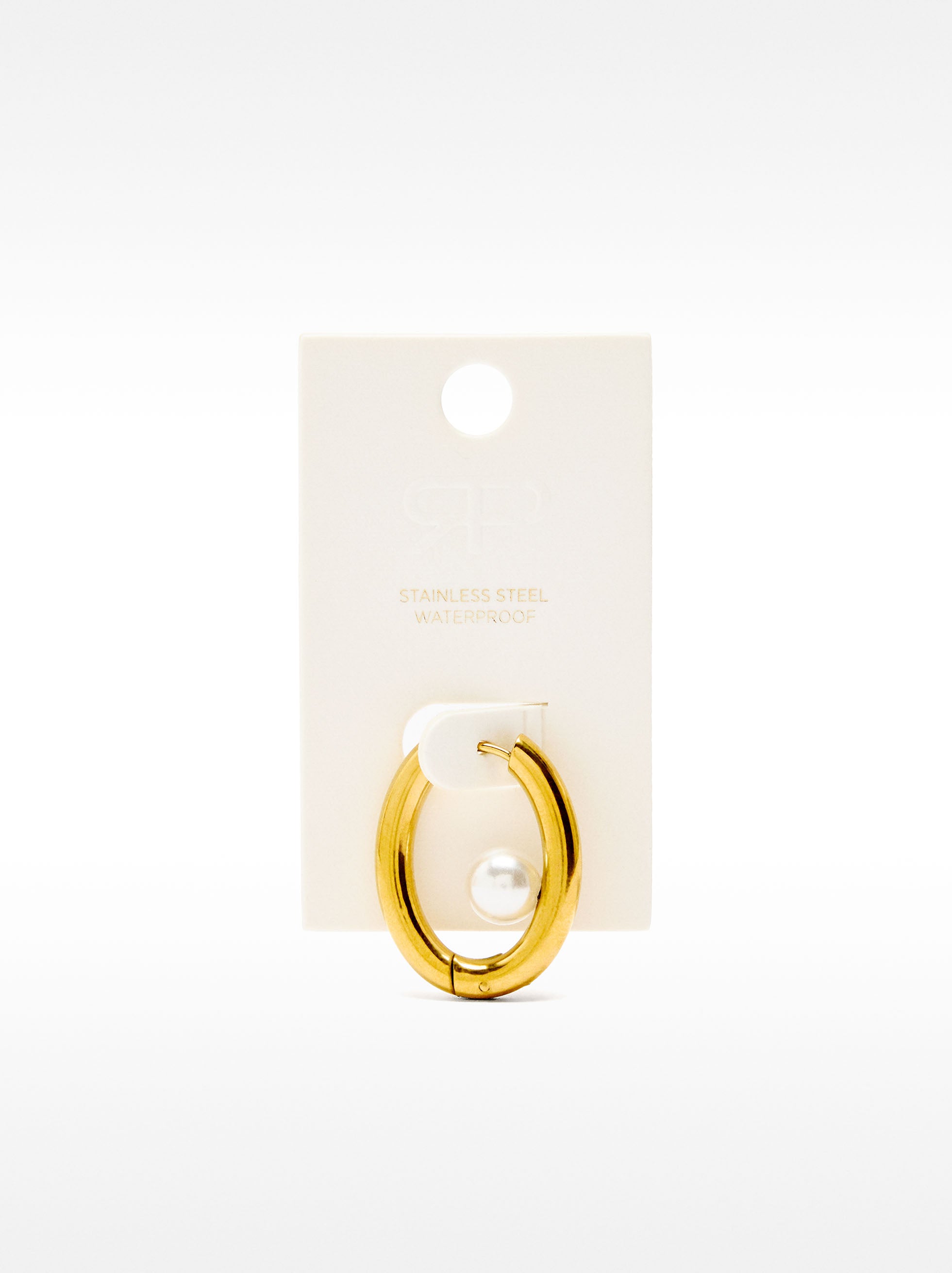 Aro Individual Con Perla - Acero Inoxidable