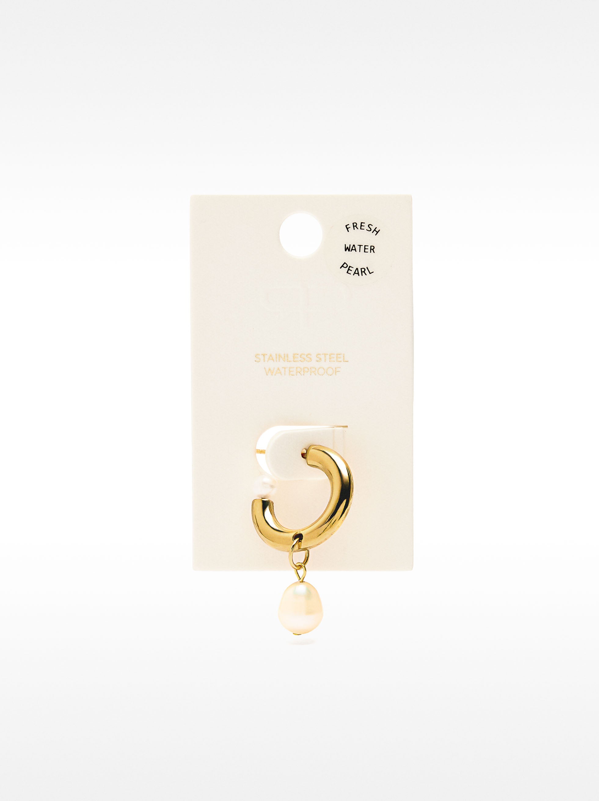 Aro Individual Perla De Agua Dulce - Acero Inoxidable