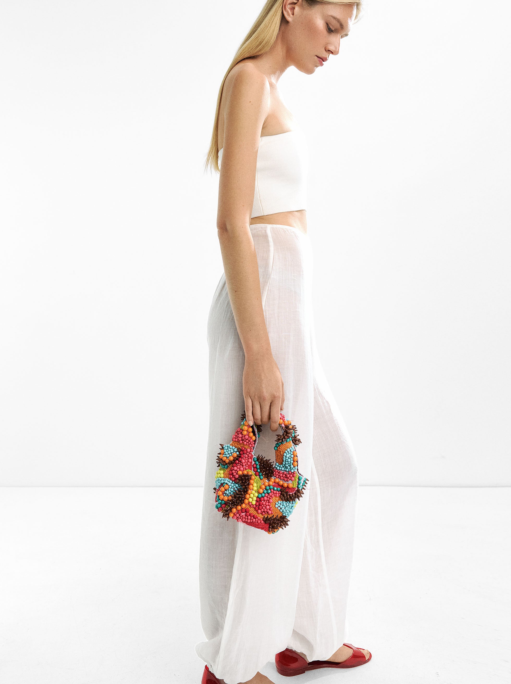 Bolso De Fiesta Con Cuentas Multicolor