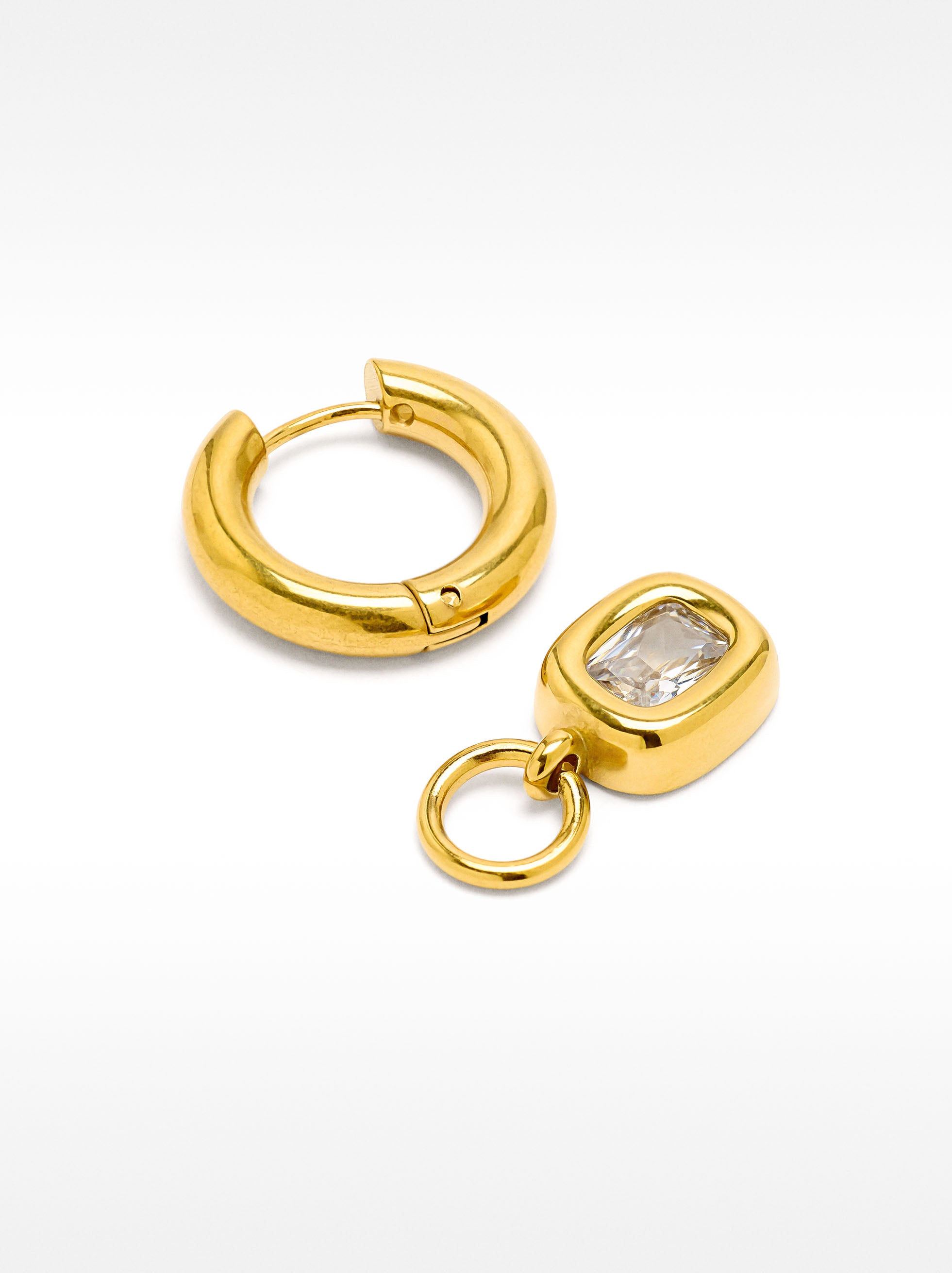 Aro Individual Colgante Cristal - Acero Inoxidable