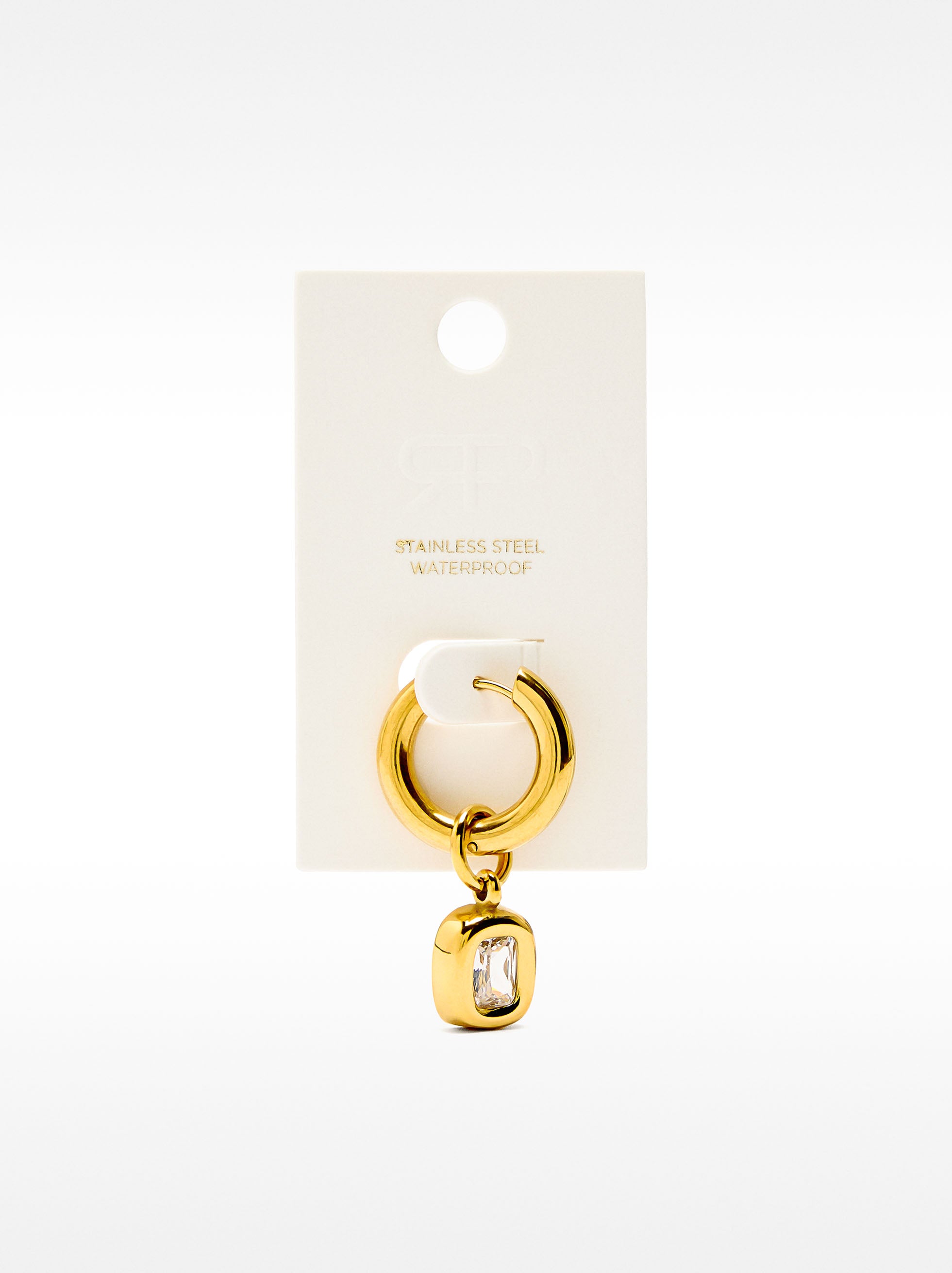 Aro Individual Colgante Cristal - Acero Inoxidable