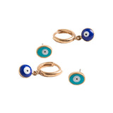 Set De Pendientes Ojos Esmaltados