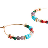 Aros Con Piedras Multicolores