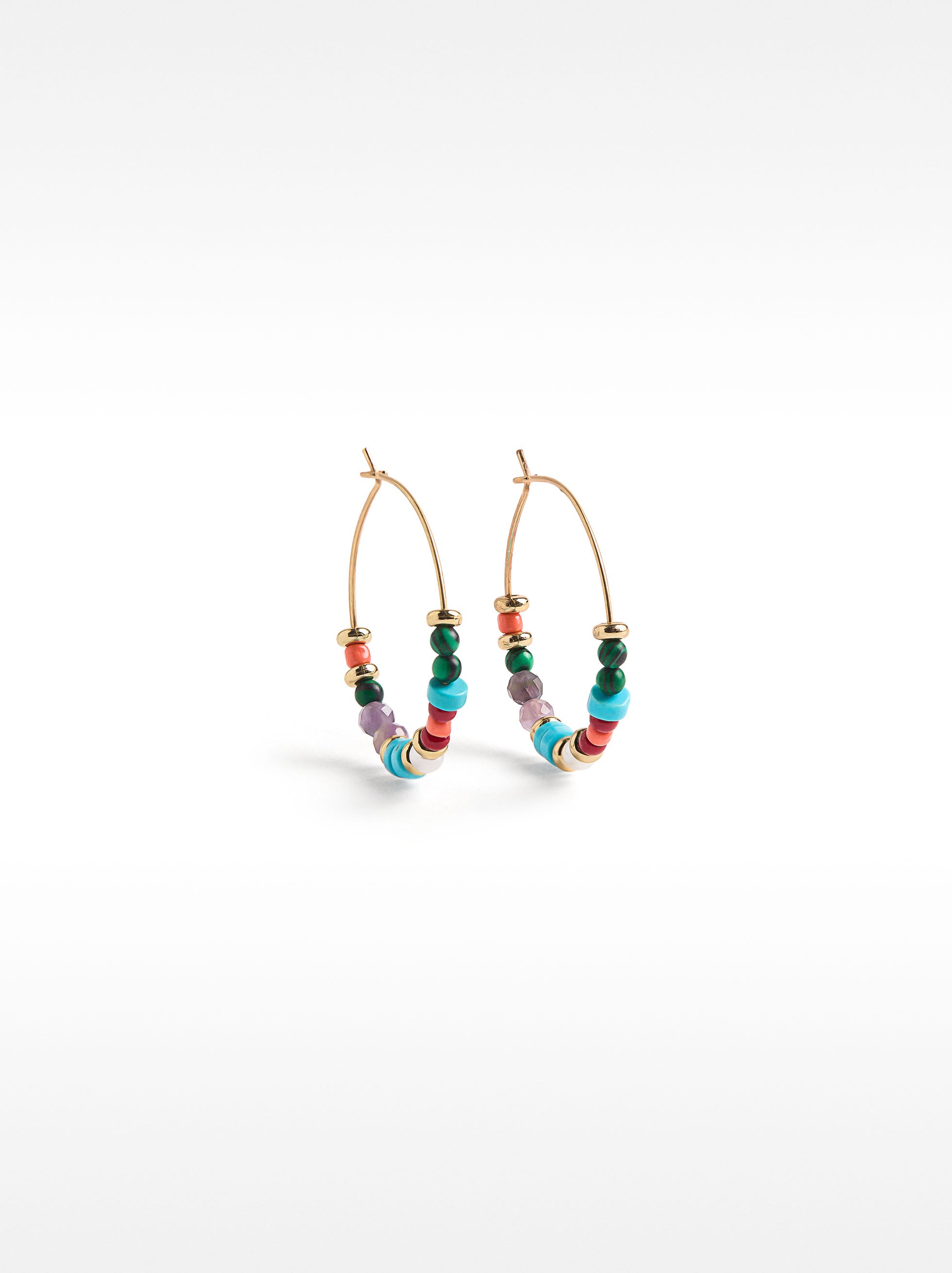 Aretes Con Piedras Multicolores