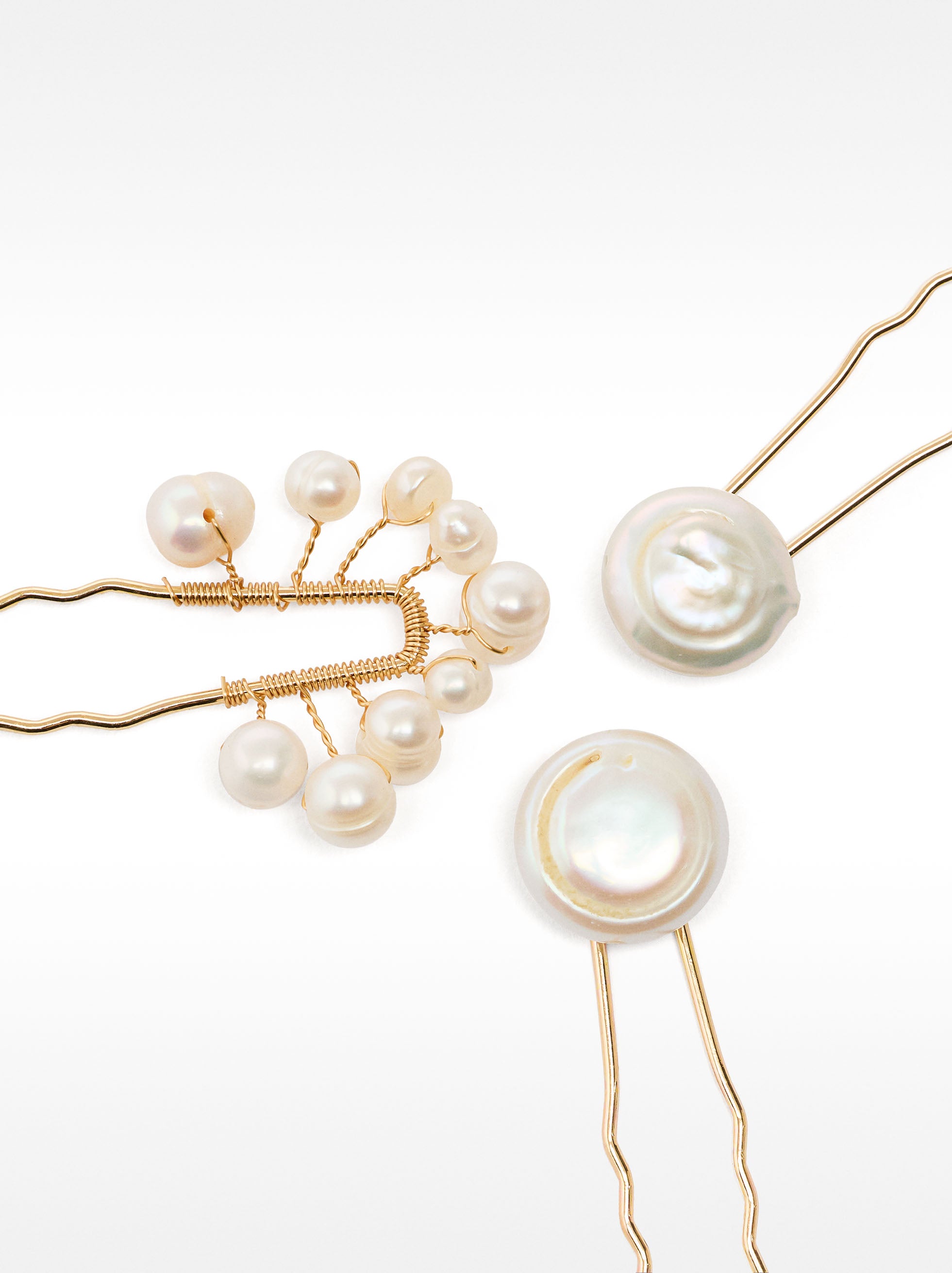 Horquillas Con Pérolas Água Doce