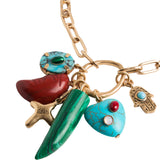 Collar Con Eslabones Colgantes Y Piedras