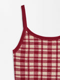 Top De Tirantes De Punto Jacquard Con Cuadros