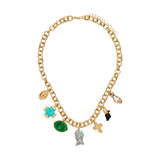 Collar De Eslabones Con Charms