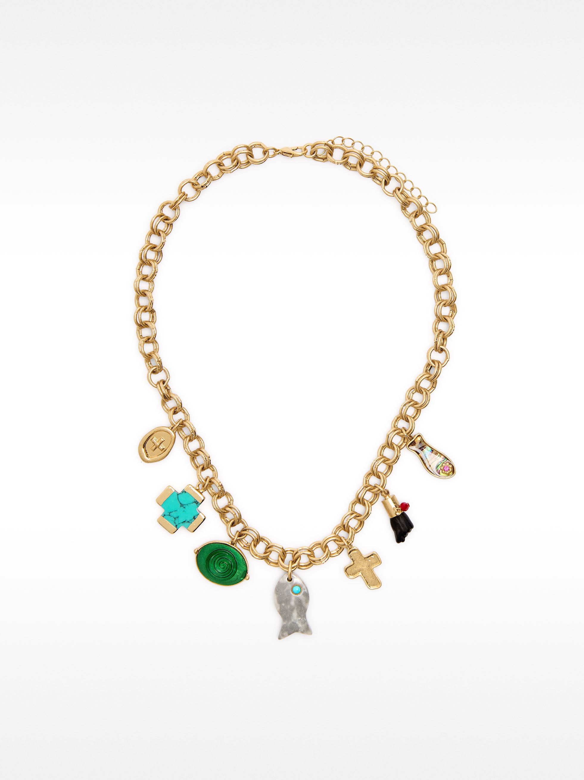 Collar De Eslabones Con Charms